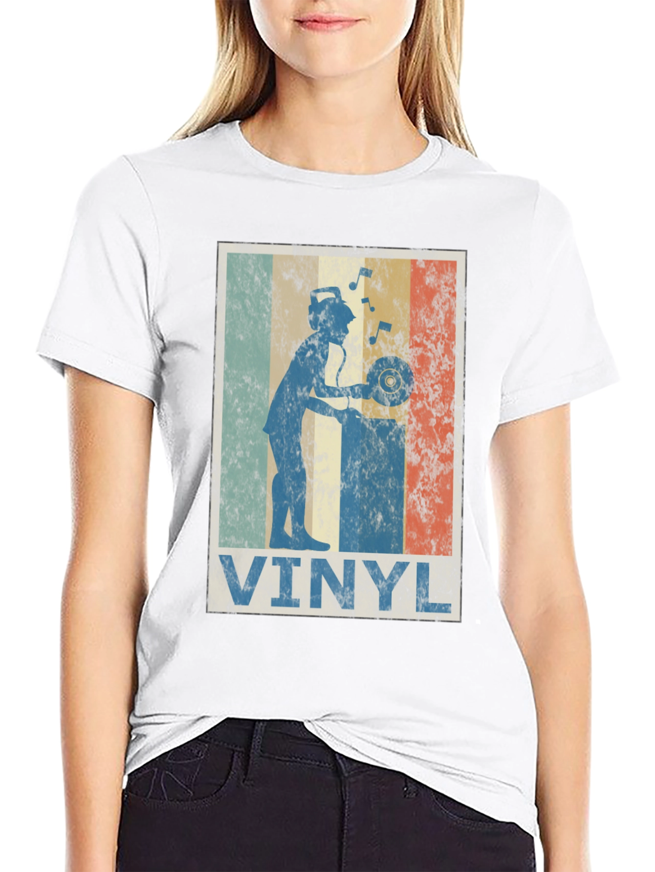 Retro Vinyl DJ Graphic T-Shirt