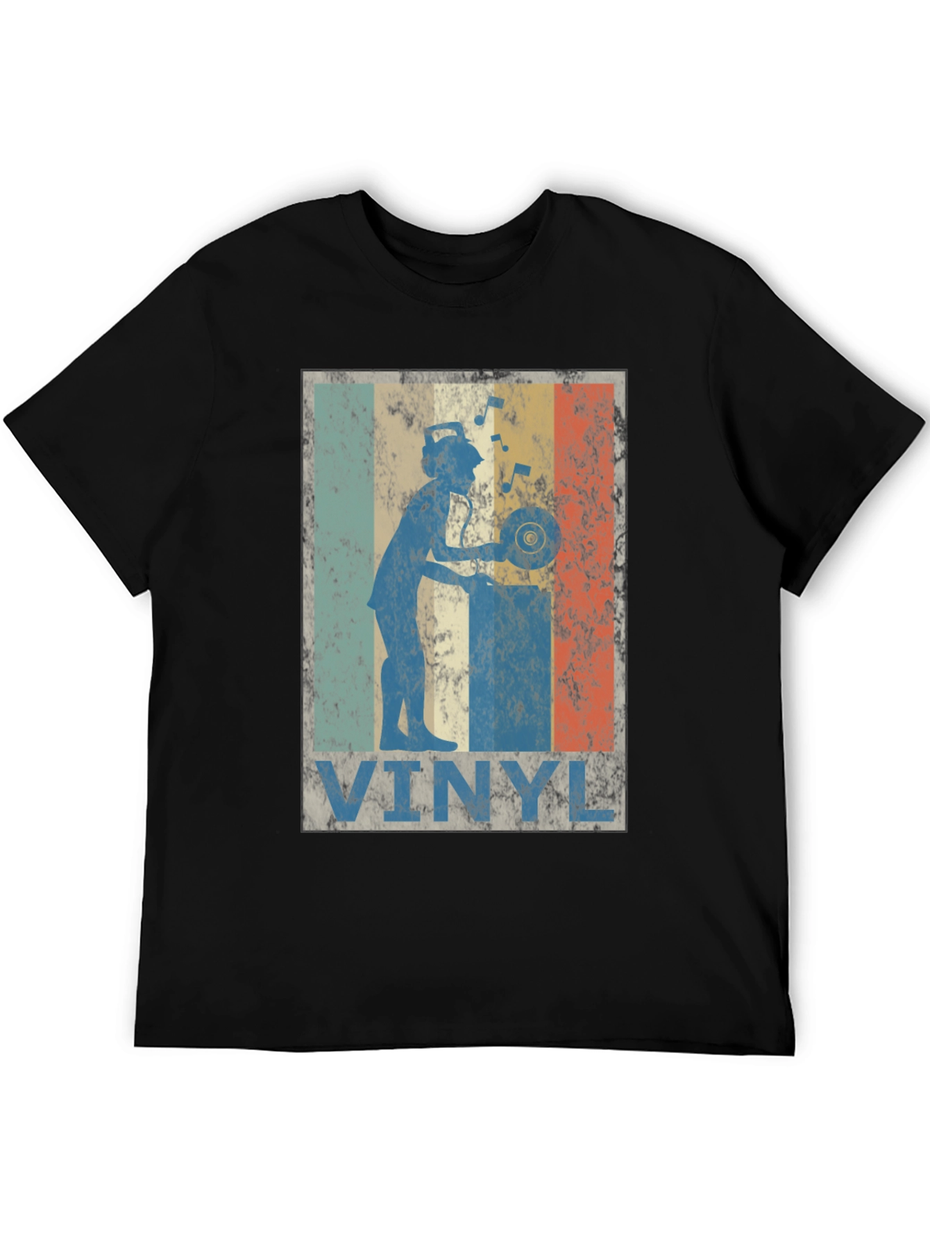 Retro Vinyl DJ Graphic T-Shirt
