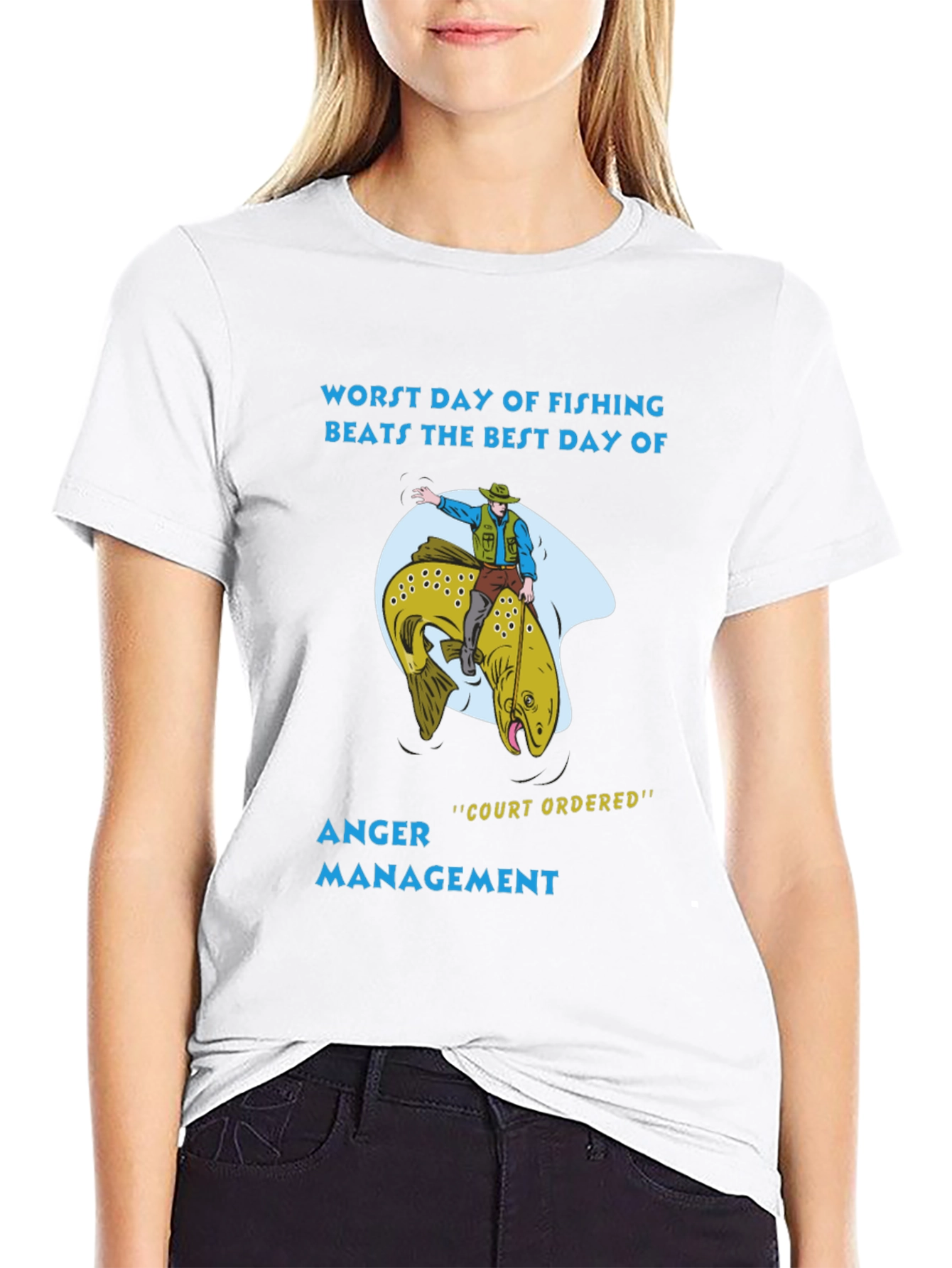 Fishing T-Shirt: Anger Management Court Ordered