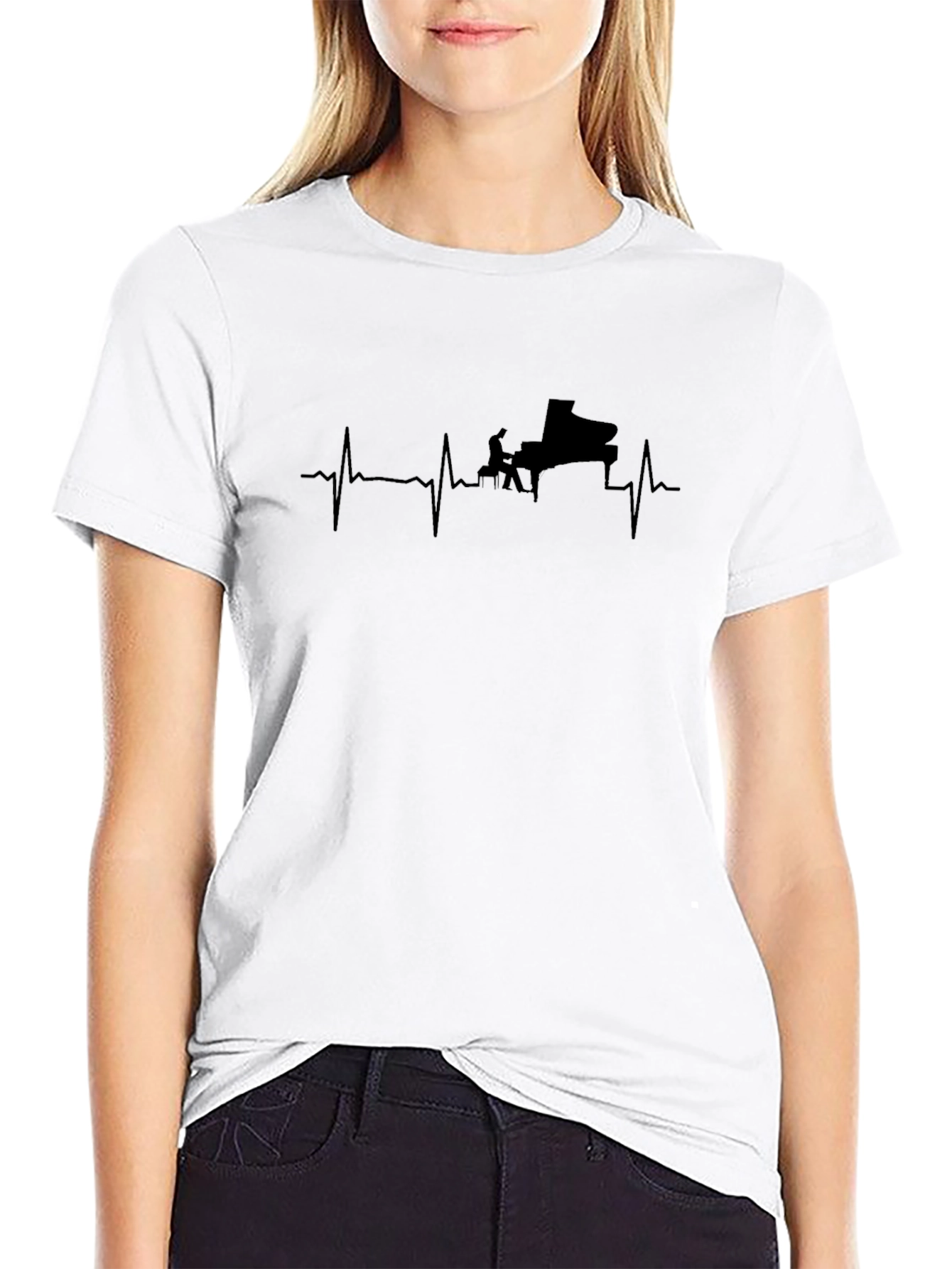 Piano Heartbeat T-Shirt - Musician Tee