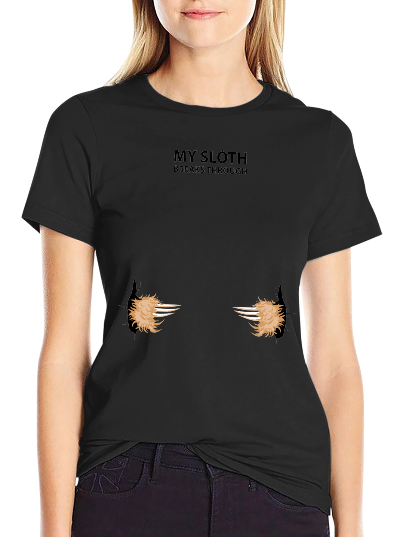 My Sloth Breaks Through T-Shirt Funny Graphic Tee