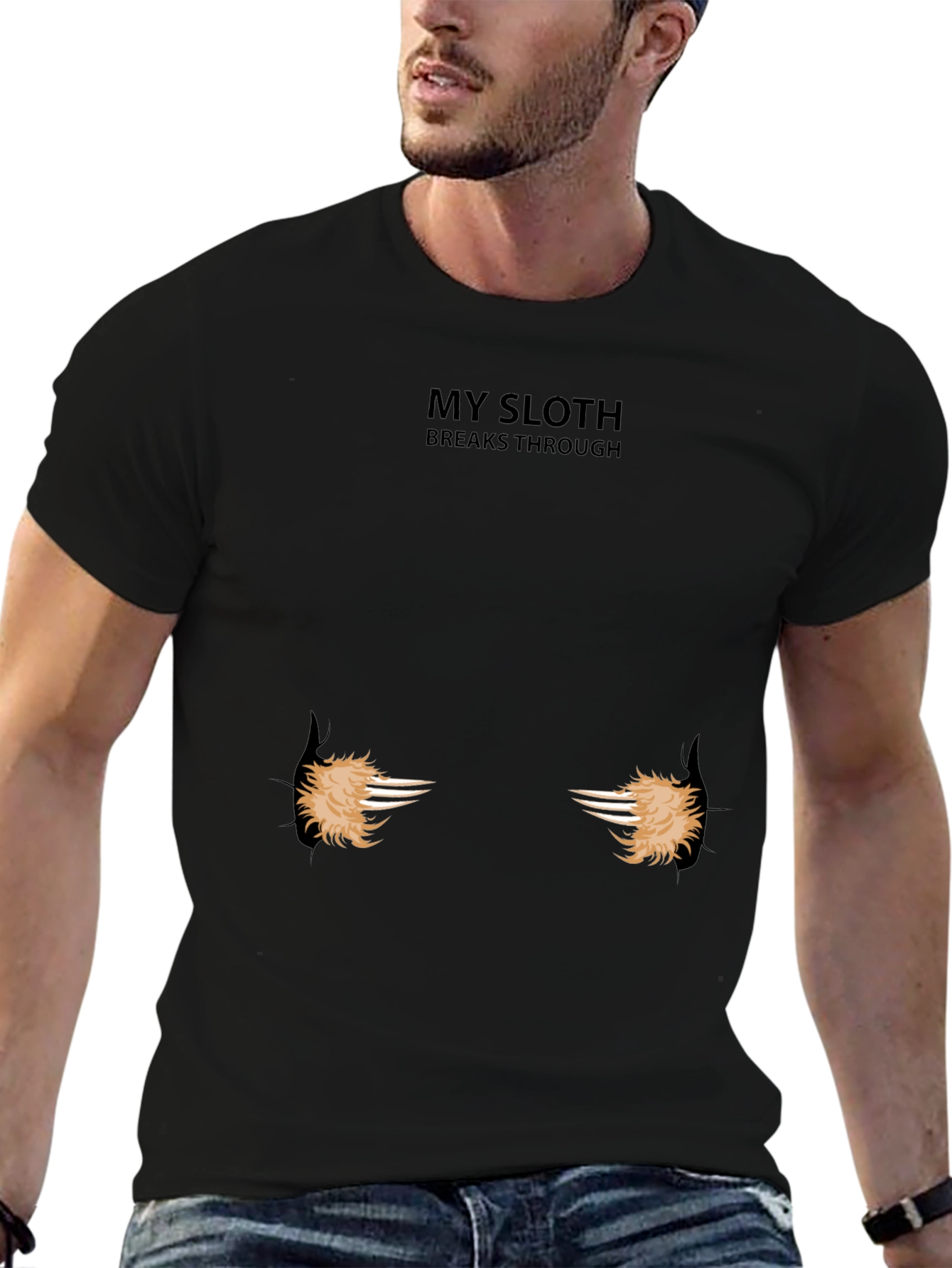 My Sloth Breaks Through T-Shirt Funny Graphic Tee