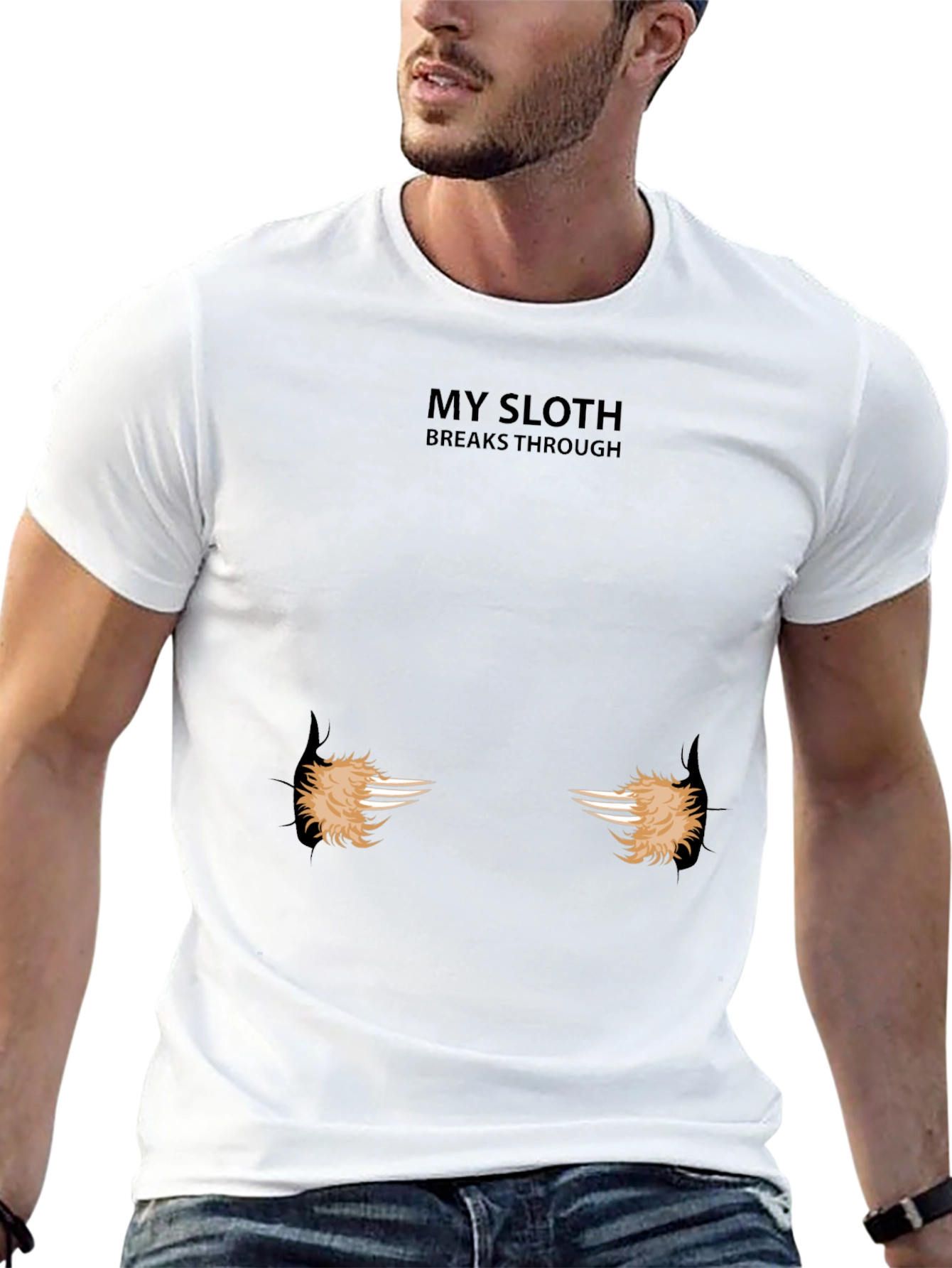 My Sloth Breaks Through T-Shirt Funny Graphic Tee
