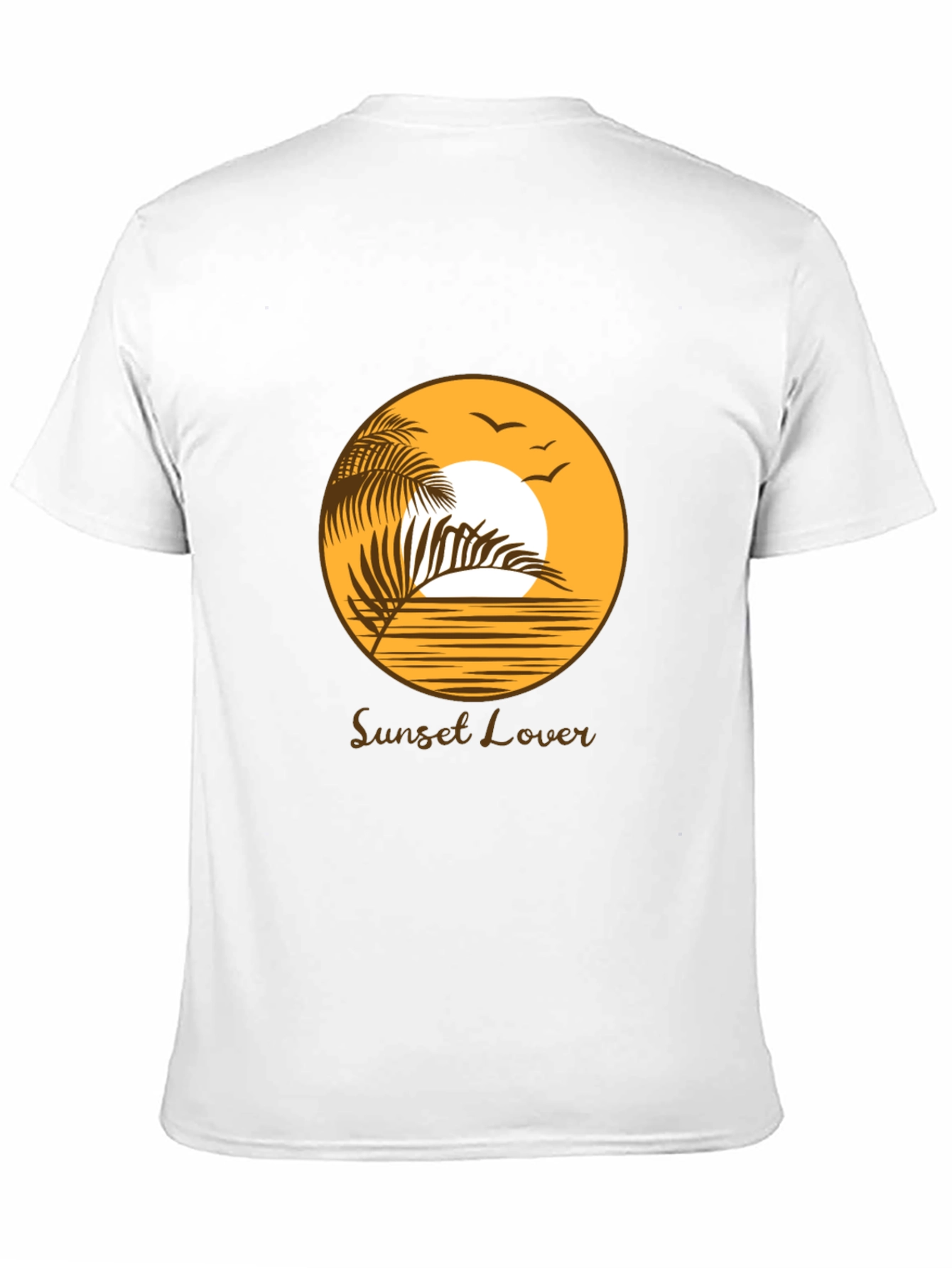 Sunset Lover Graphic Tee - Black Cotton T-Shirt