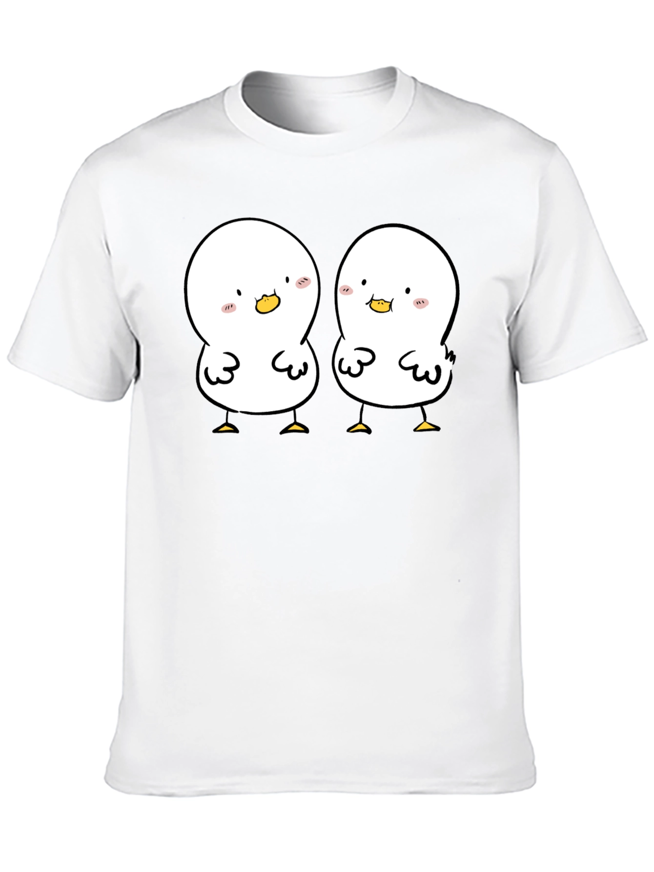Cute Duckling Graphic Tee - Soft Black Cotton Shirt