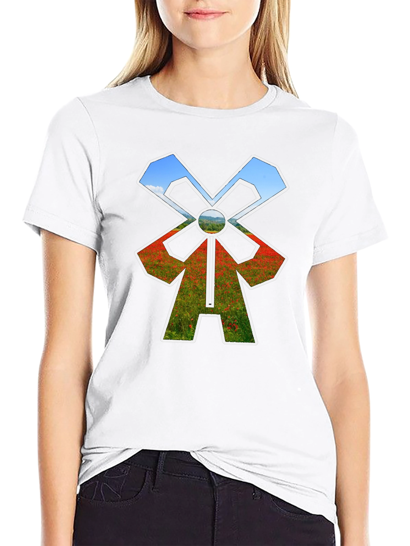 Windmill T-Shirt - Nature Scene Design