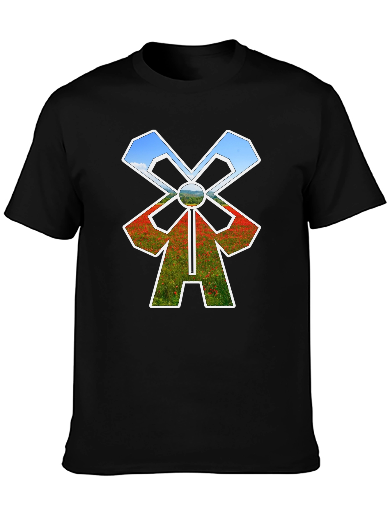 Windmill T-Shirt - Nature Scene Design
