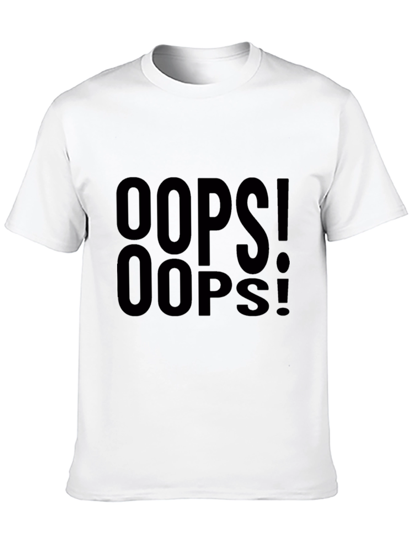 Oops! Graphic Print Black T-Shirt