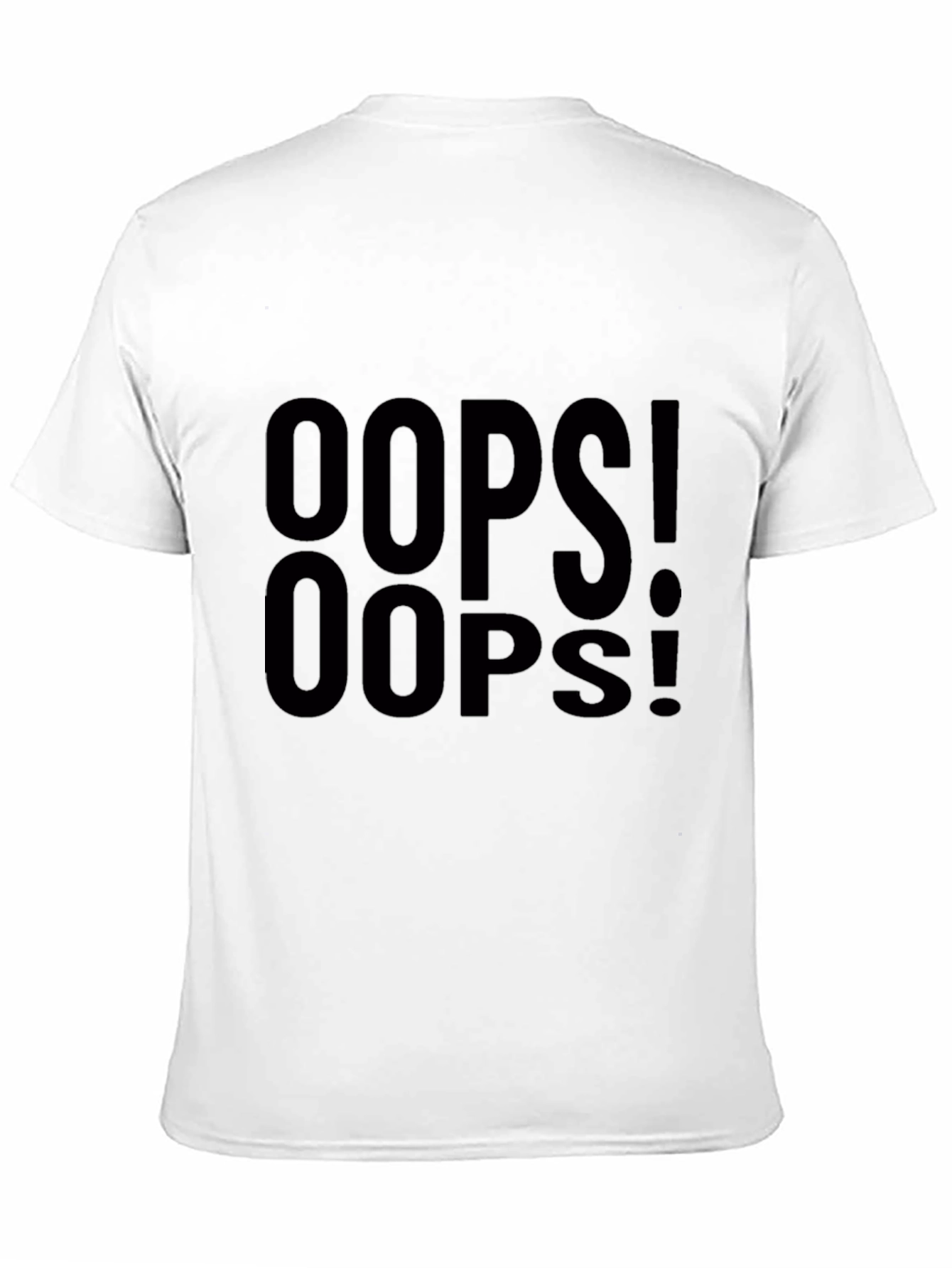Oops! Graphic Print Black T-Shirt