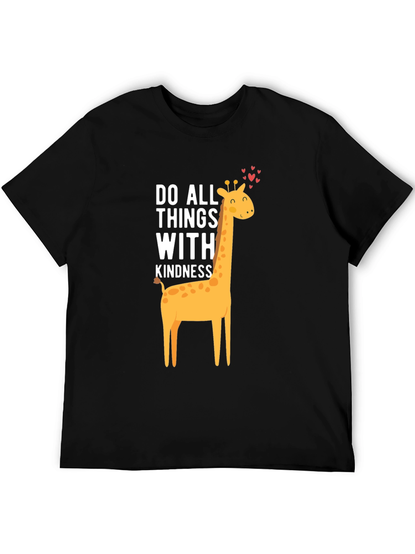 Kindness Giraffe Graphic Tee - Soft Cotton Comfort