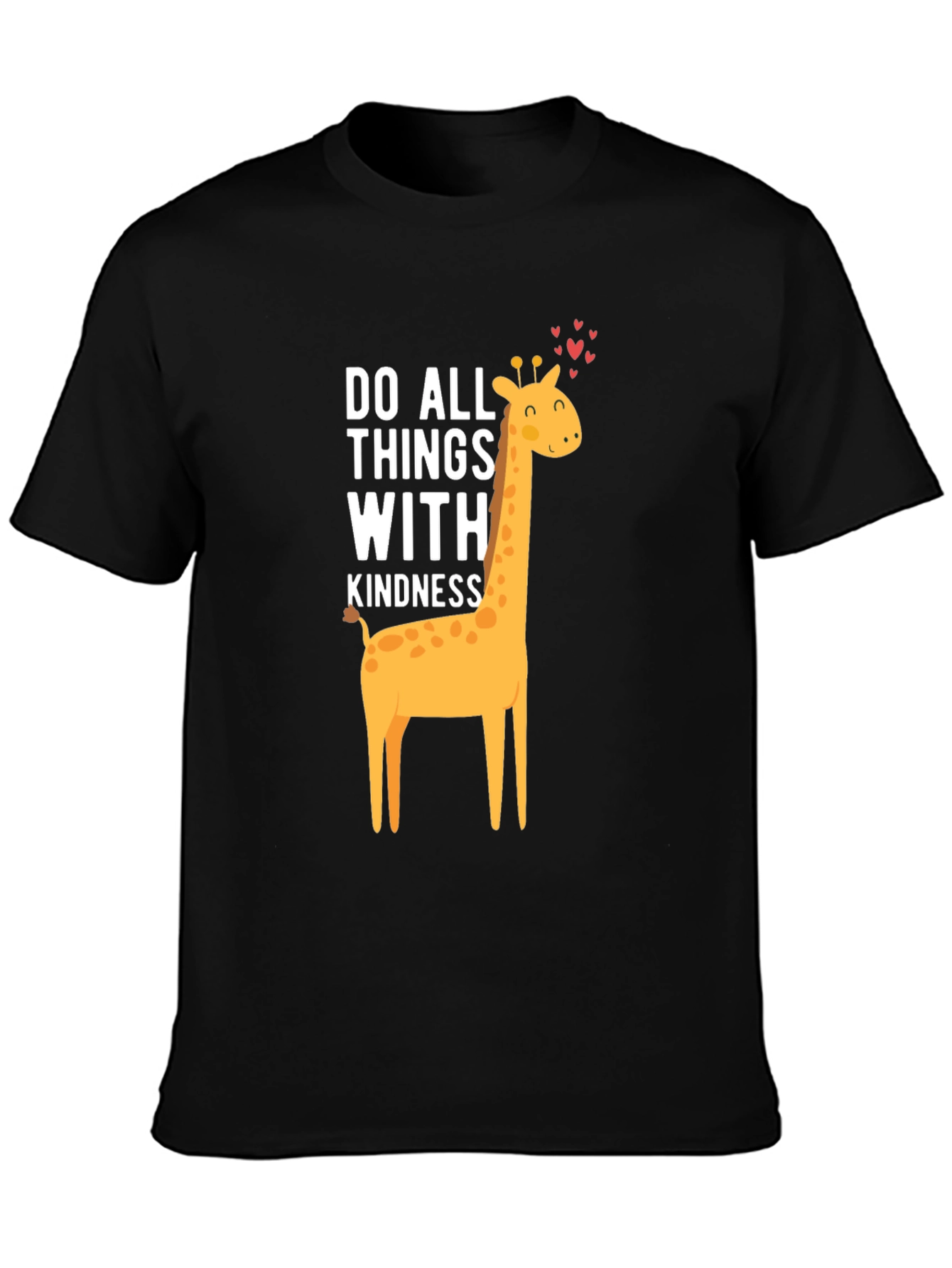 Kindness Giraffe Graphic Tee - Soft Cotton Comfort