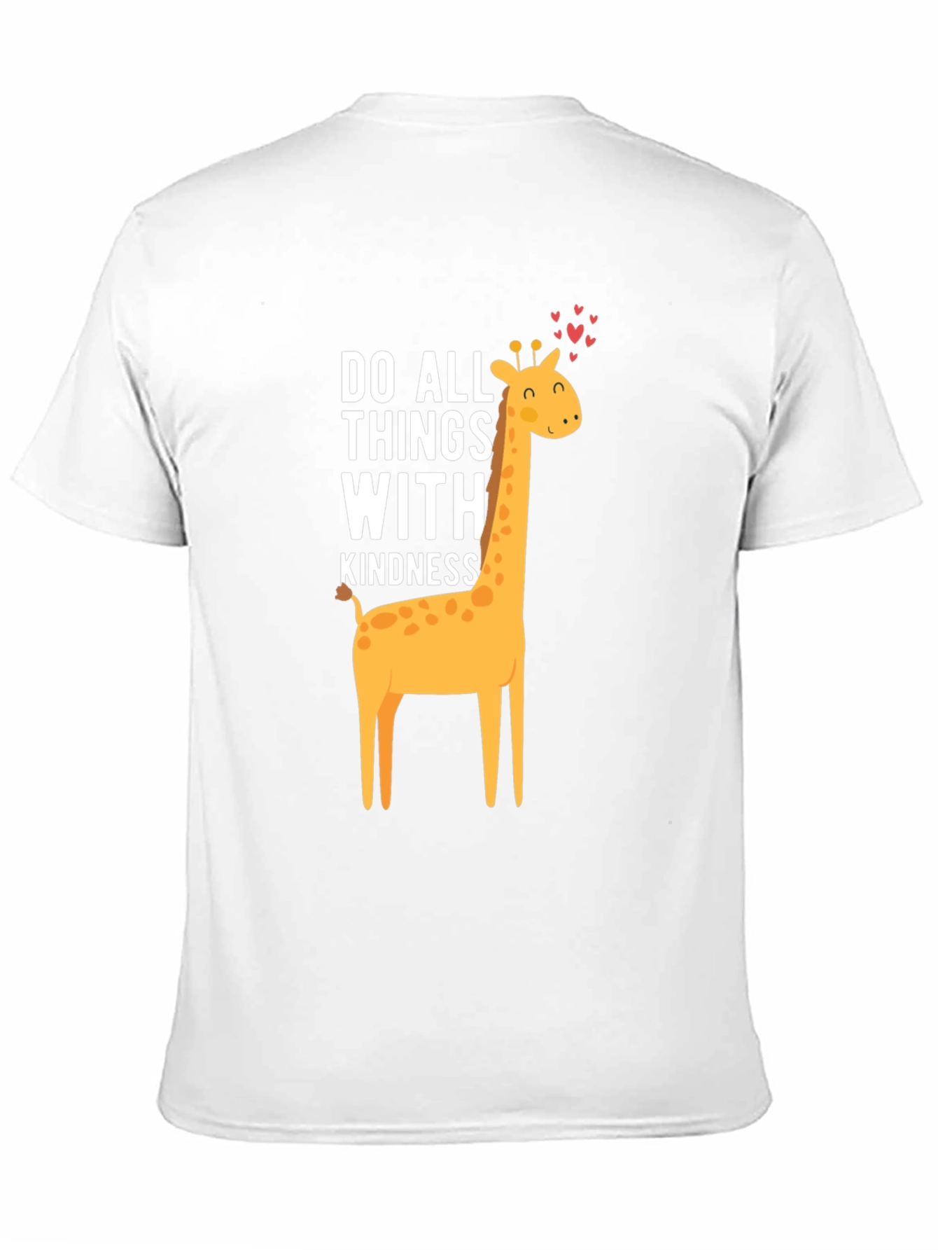 Kindness Giraffe Graphic Tee - Soft Cotton Comfort
