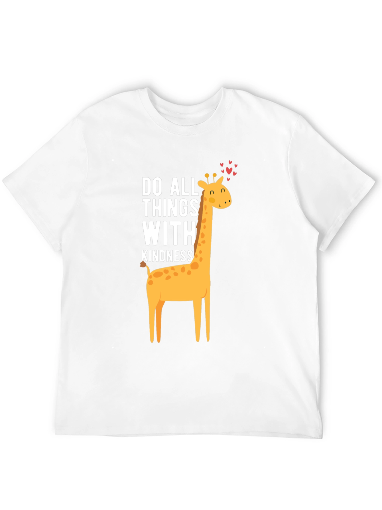 Kindness Giraffe Graphic Tee - Soft Cotton Comfort