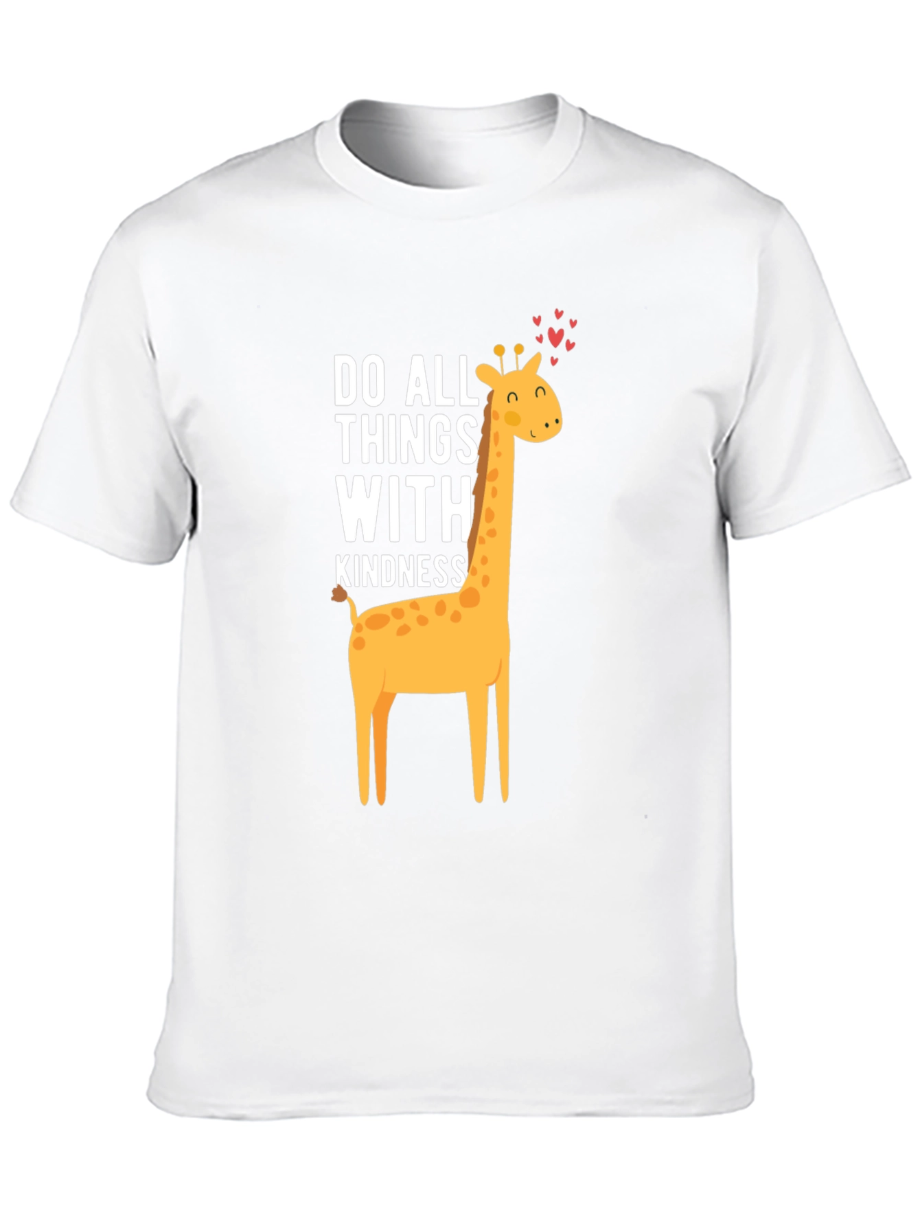 Kindness Giraffe Graphic Tee - Soft Cotton Comfort