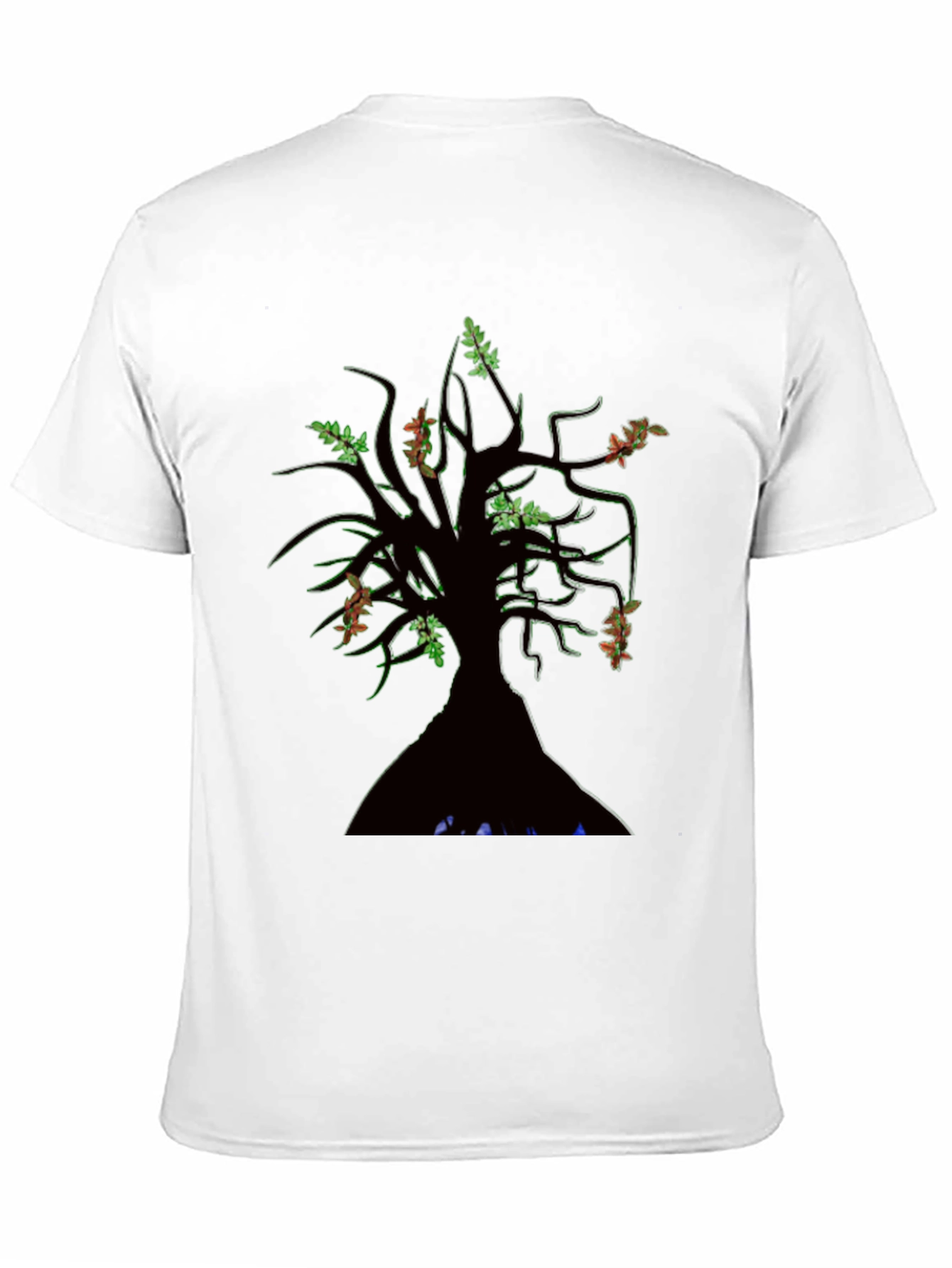 Mens Black Tree Graphic Tee - Nature Inspired Design