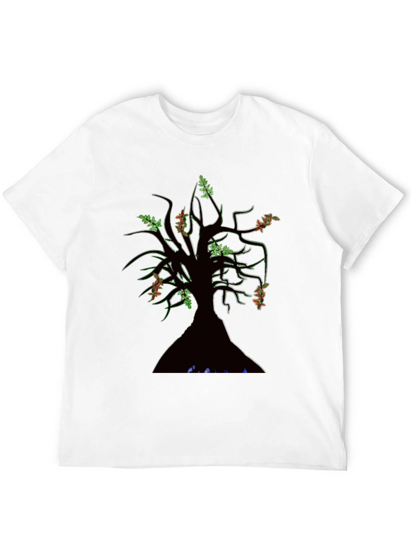 Mens Black Tree Graphic Tee - Nature Inspired Design