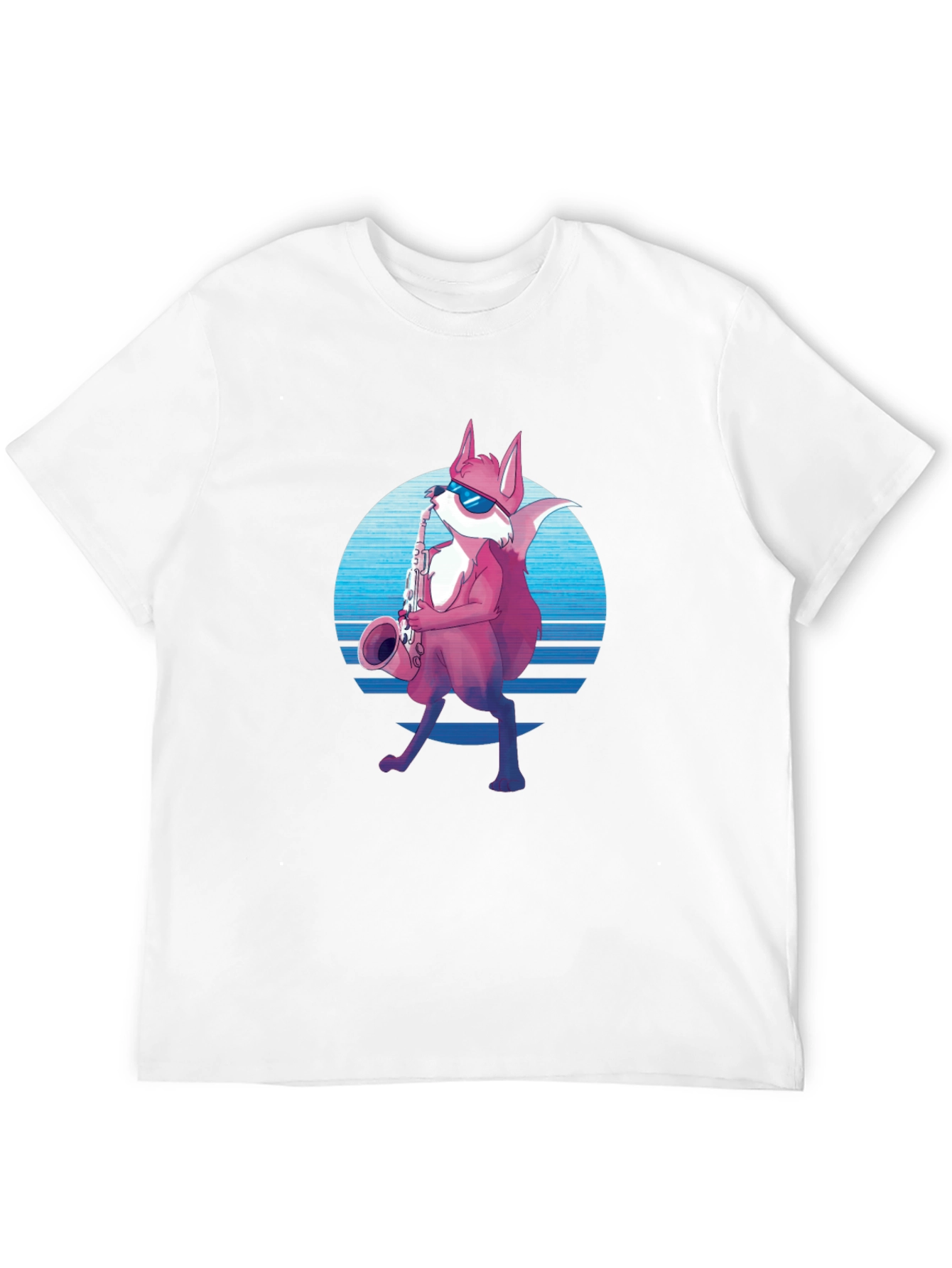 Cool Fox Saxophone T-Shirt - Black