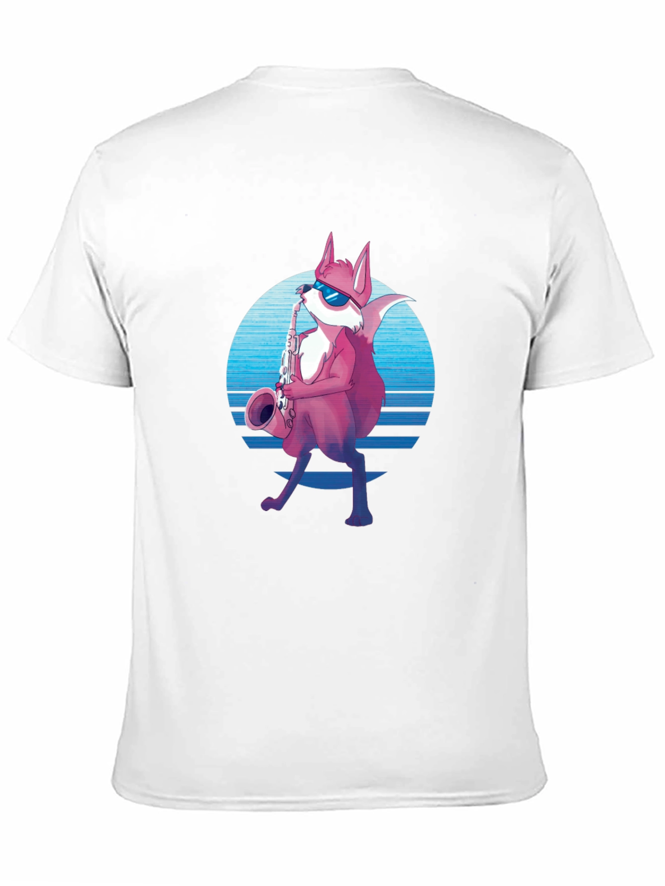 Cool Fox Saxophone T-Shirt - Black