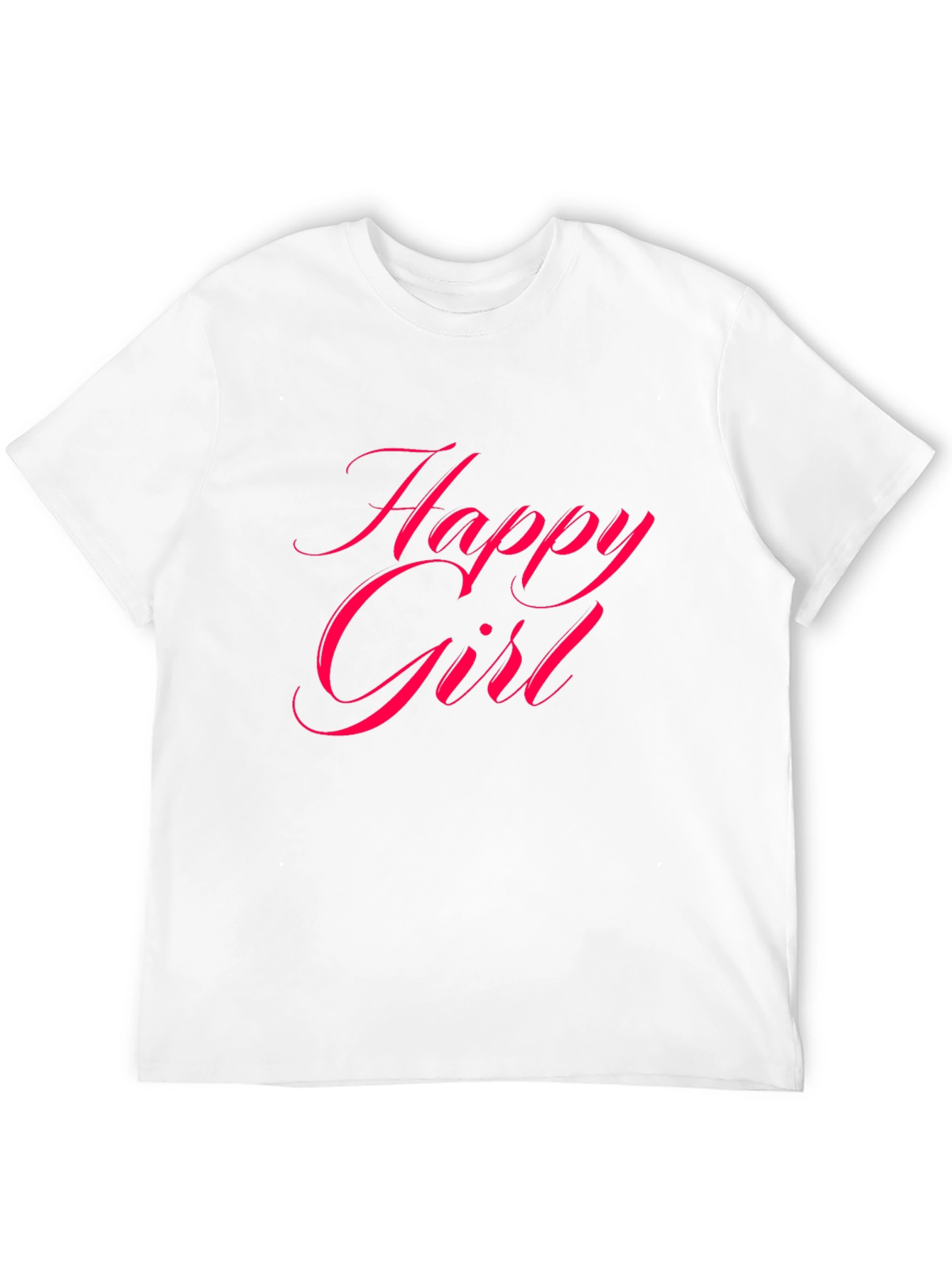 Happy Girl Black T-Shirt