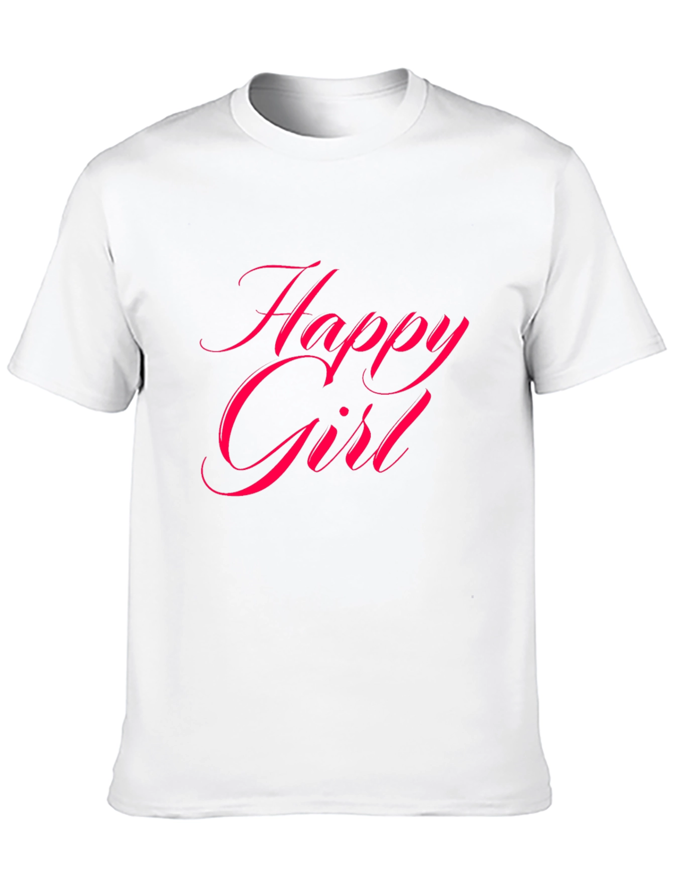 Happy Girl Black T-Shirt