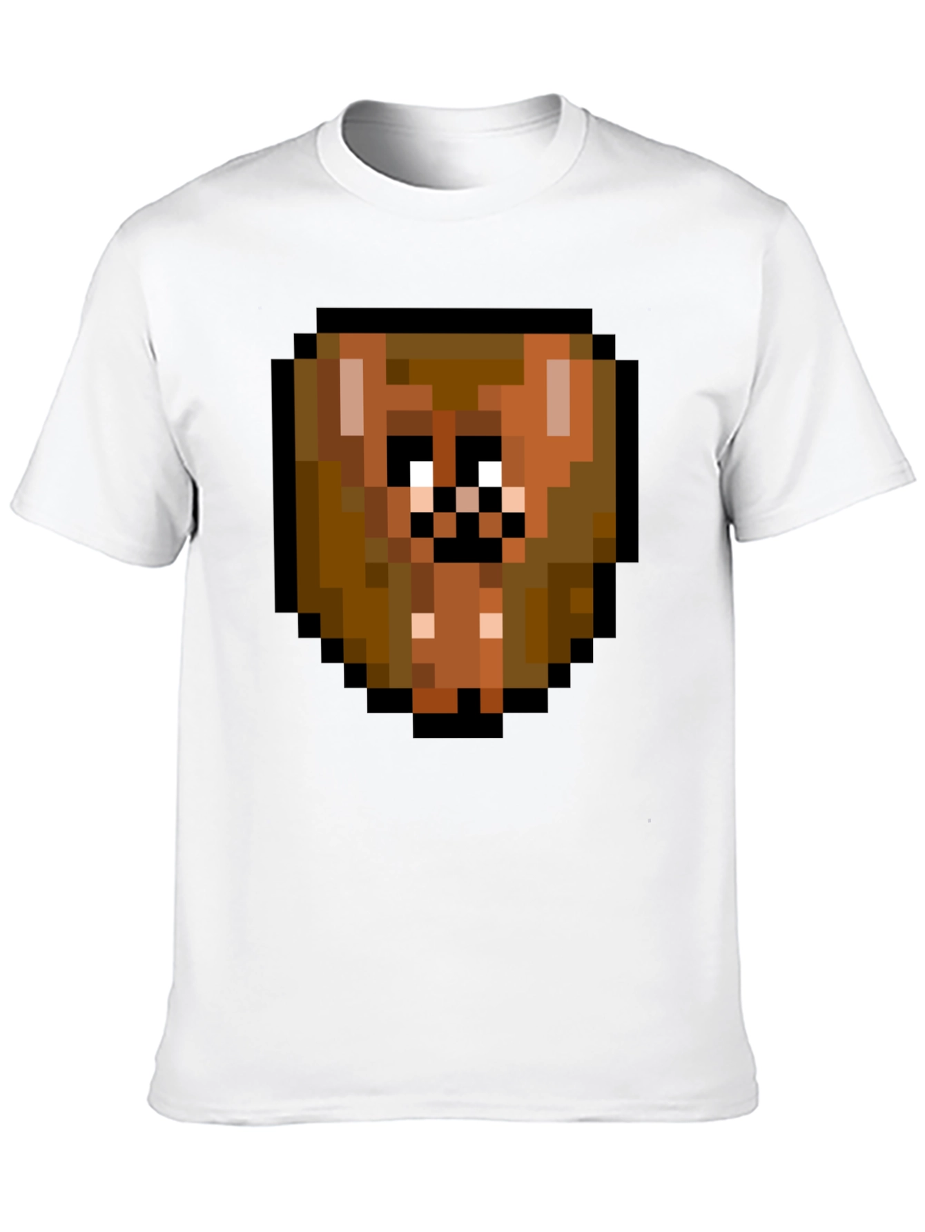 Pixelated Brown Bear T-Shirt - Funky Graphic Tee