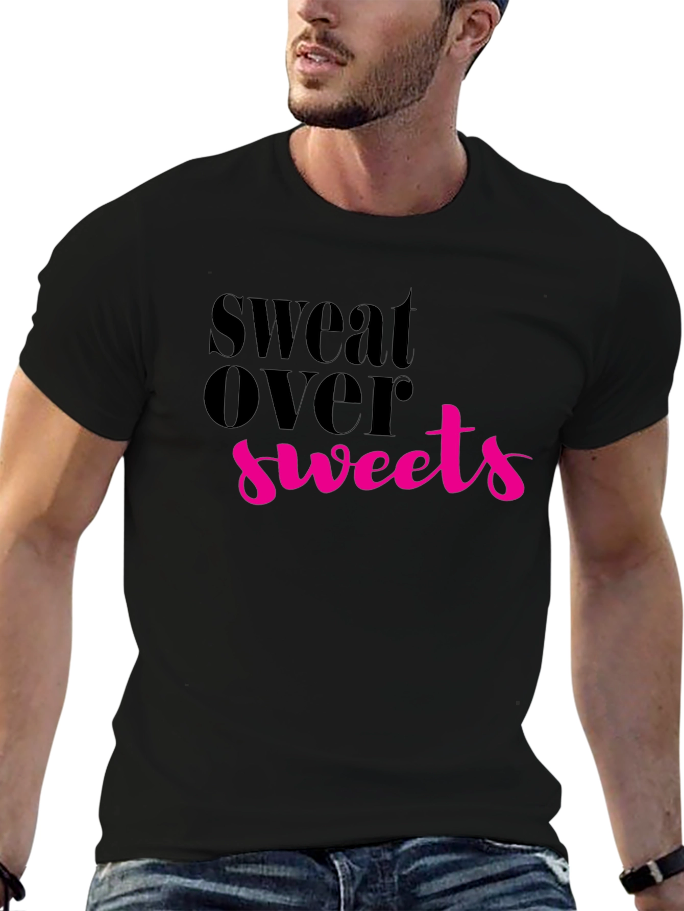 Sweat Over Sweets Graphic Tee - Fitness Motivation Shirt