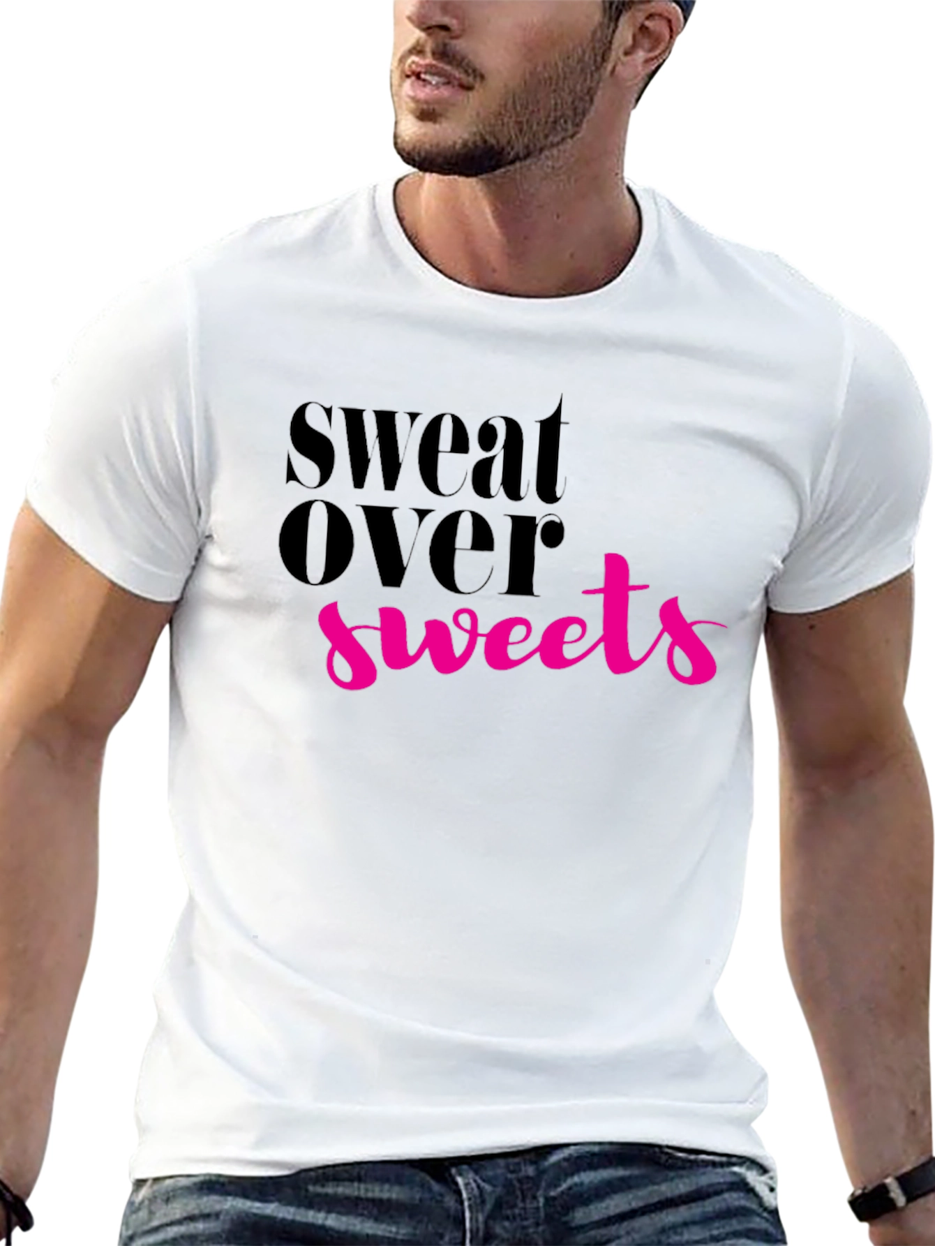 Sweat Over Sweets Graphic Tee - Fitness Motivation Shirt