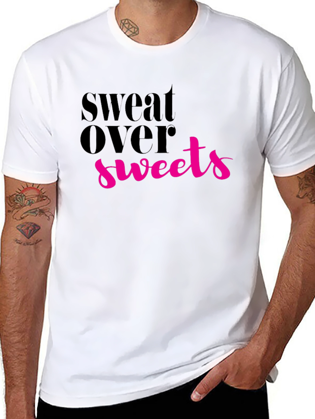 Sweat Over Sweets Graphic Tee - Fitness Motivation Shirt
