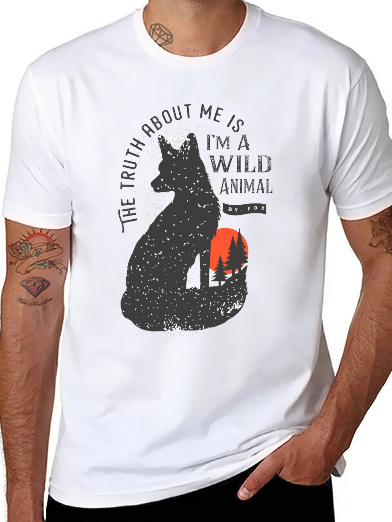 Wild Animal Fox Graphic T-Shirt