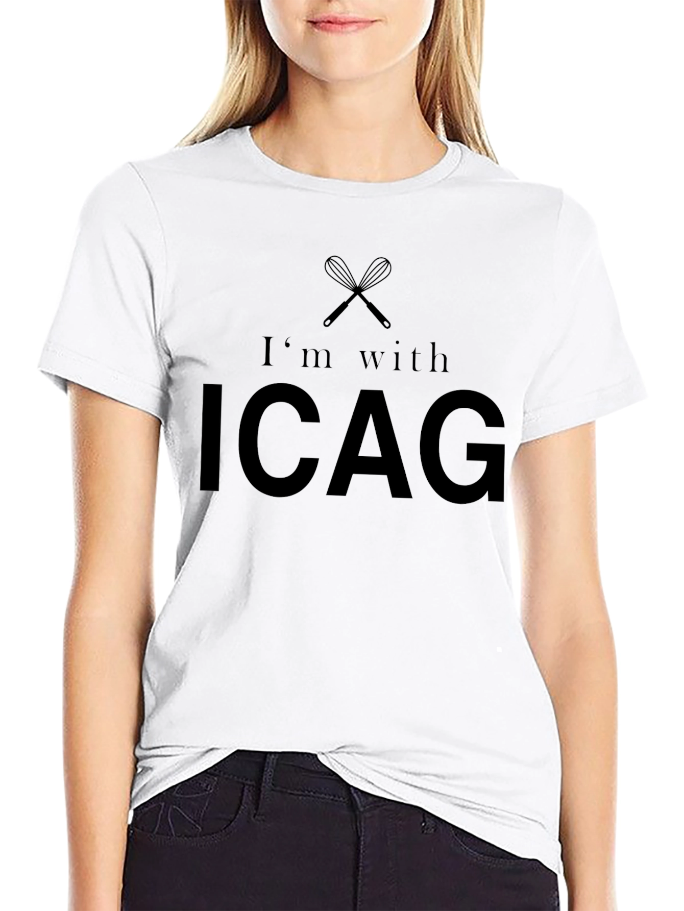 Im With ICAG Black T-Shirt