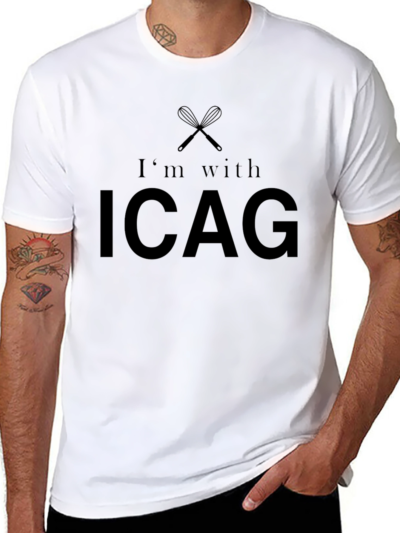 Im With ICAG Black T-Shirt