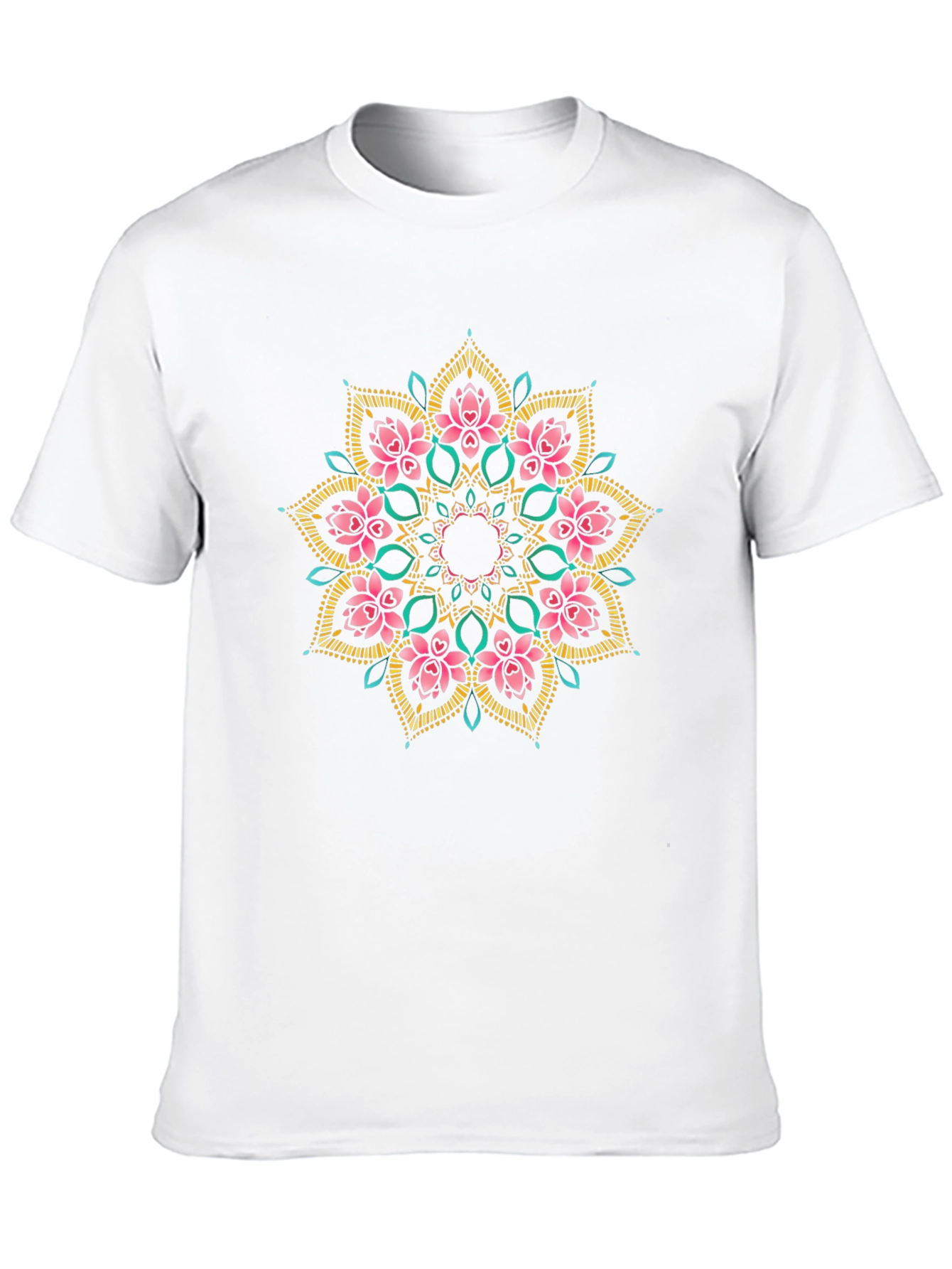 Lotus Mandala Graphic Black T-Shirt