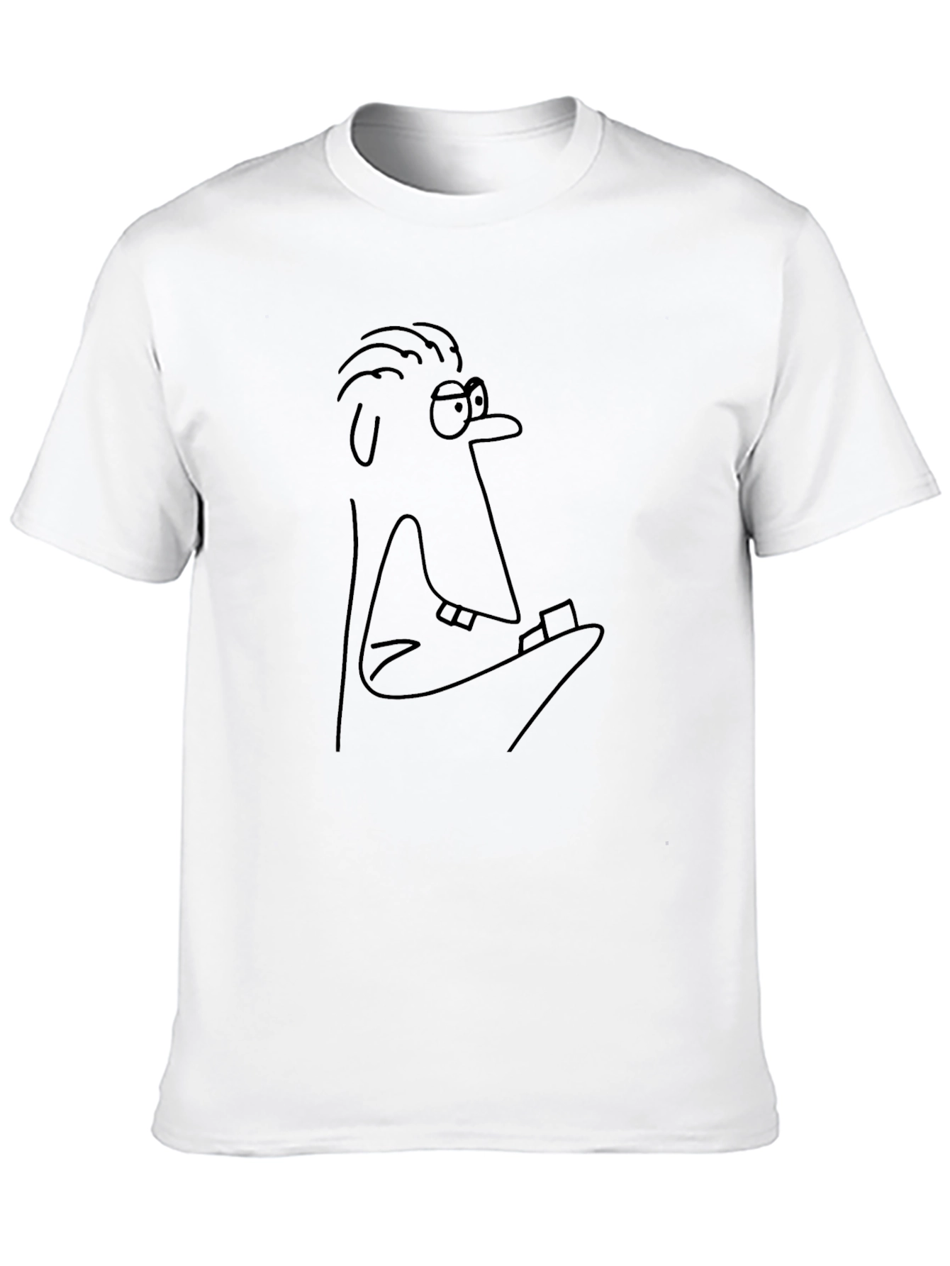Unique Cartoon Character Black T-Shirt