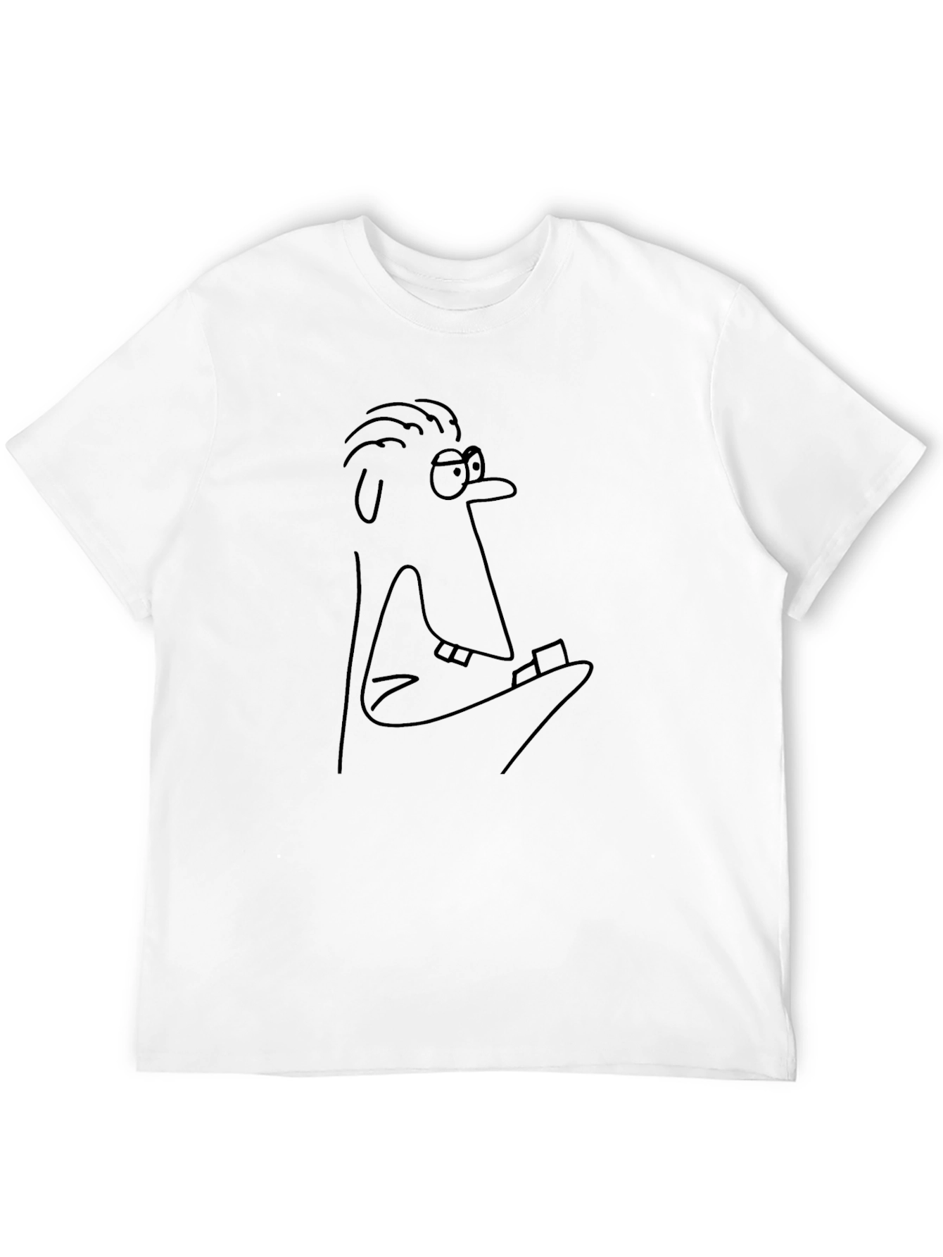 Unique Cartoon Character Black T-Shirt