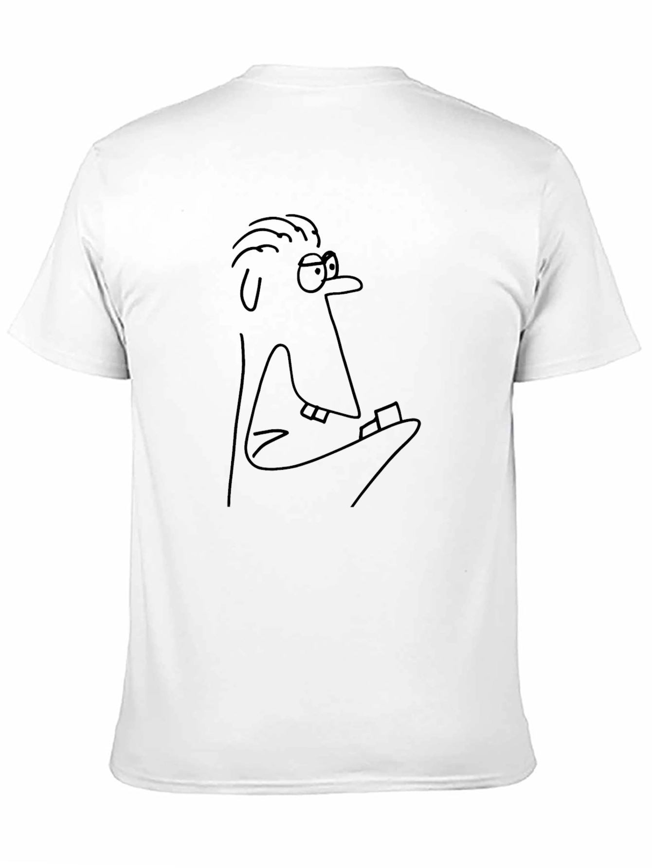 Unique Cartoon Character Black T-Shirt