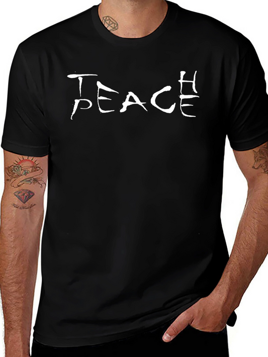 Peace T-Shirt - Black Crew Neck Tee