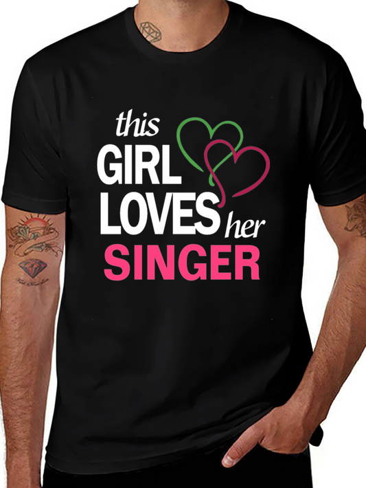 This Girl Loves Her Singer Graphic Tee