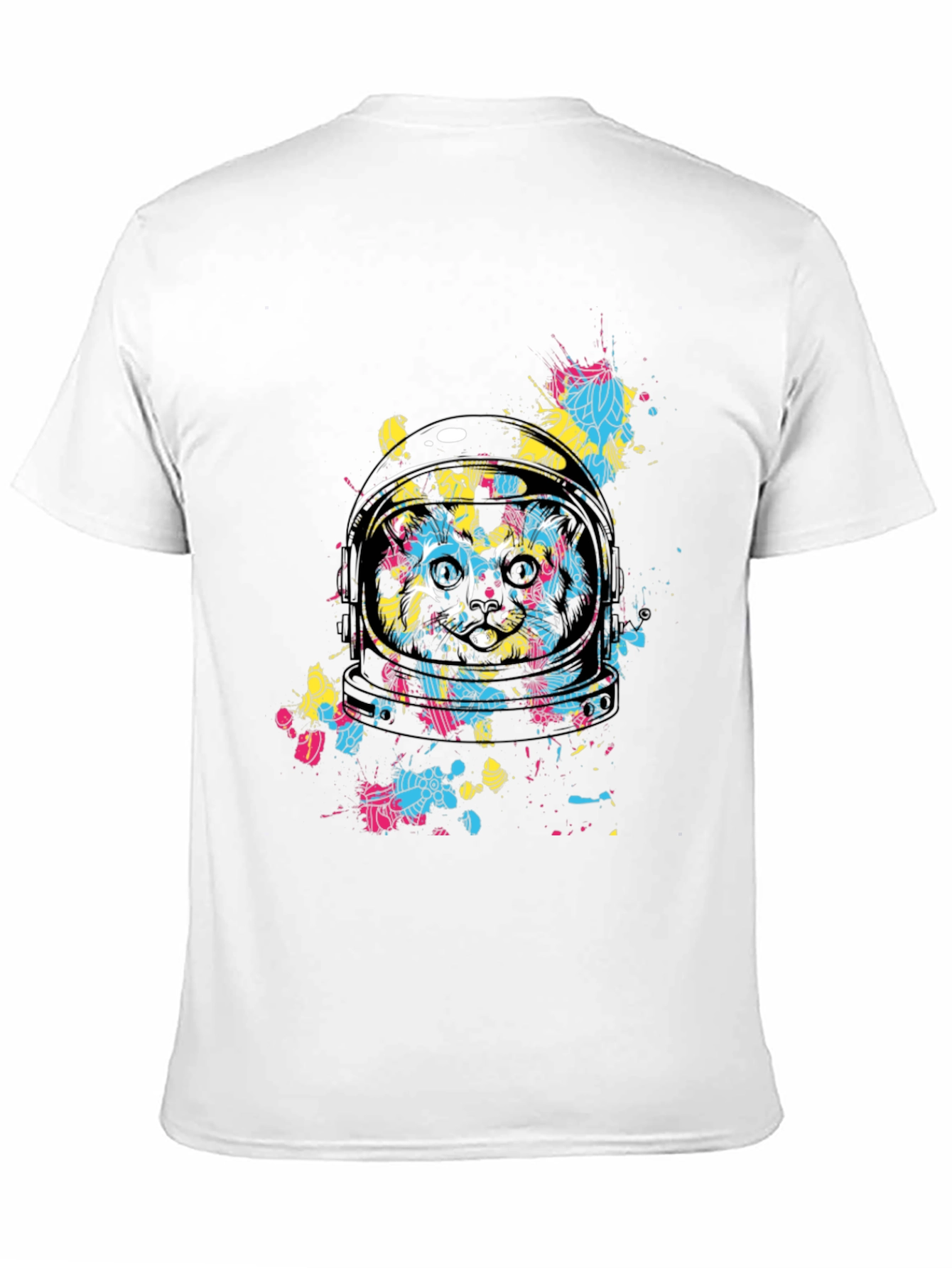 Astronaut Cat Graphic T-Shirt - Space Feline Tee