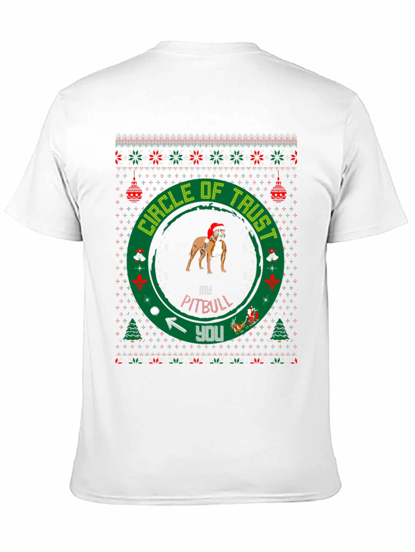 Pitbull Circle of Trust Christmas T-Shirt