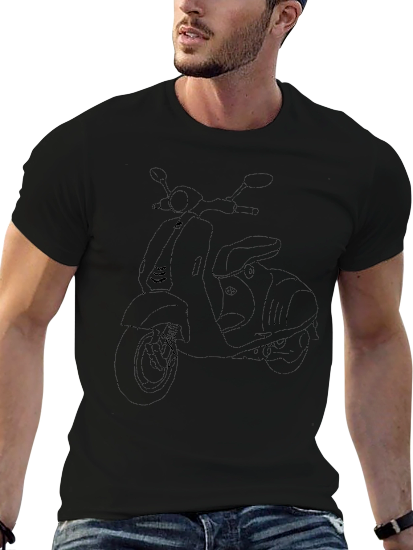 Cool Scooter Graphic Tee - Black