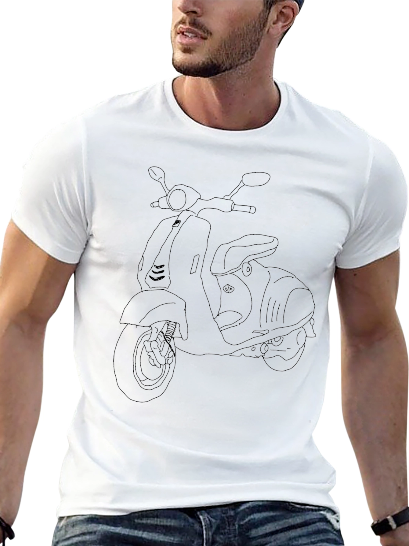 Cool Scooter Graphic Tee - Black