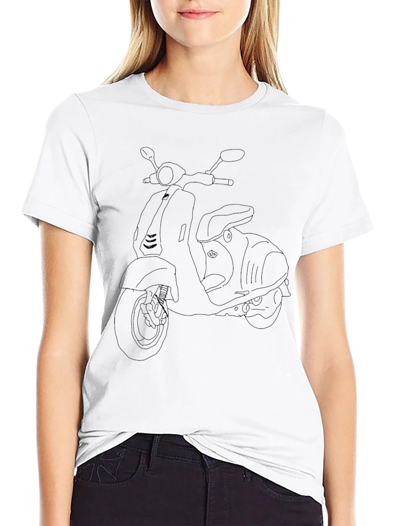 Cool Scooter Graphic Tee - Black