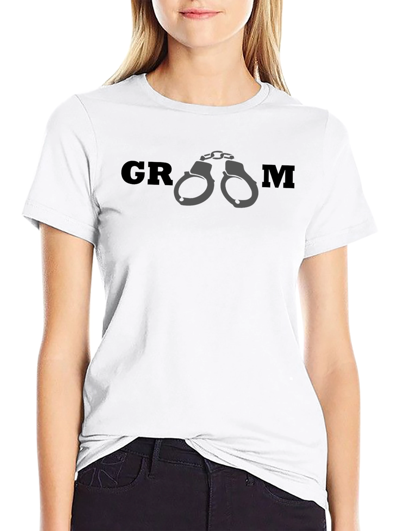 Groom Handcuffs T-Shirt - Bachelor Party Tee