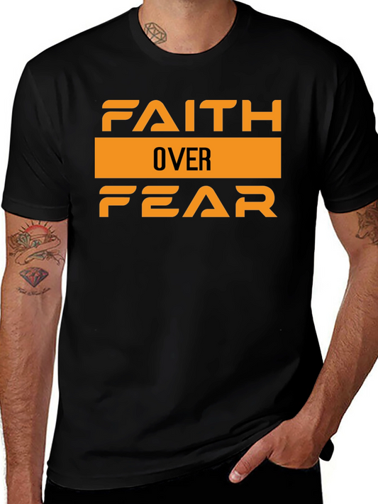 Faith Over Fear Graphic Tee - Stylish Black T-Shirt