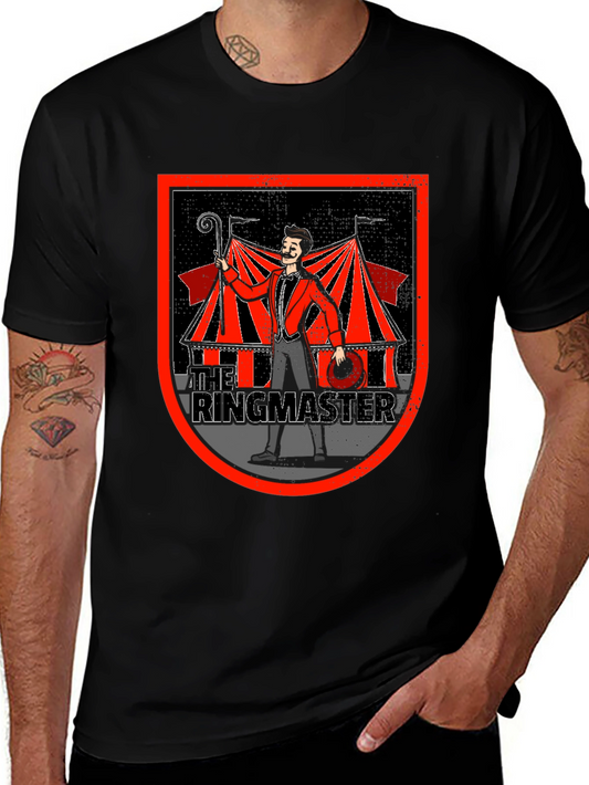 Ringmaster Graphic T-Shirt - Circus Theme Black Tee
