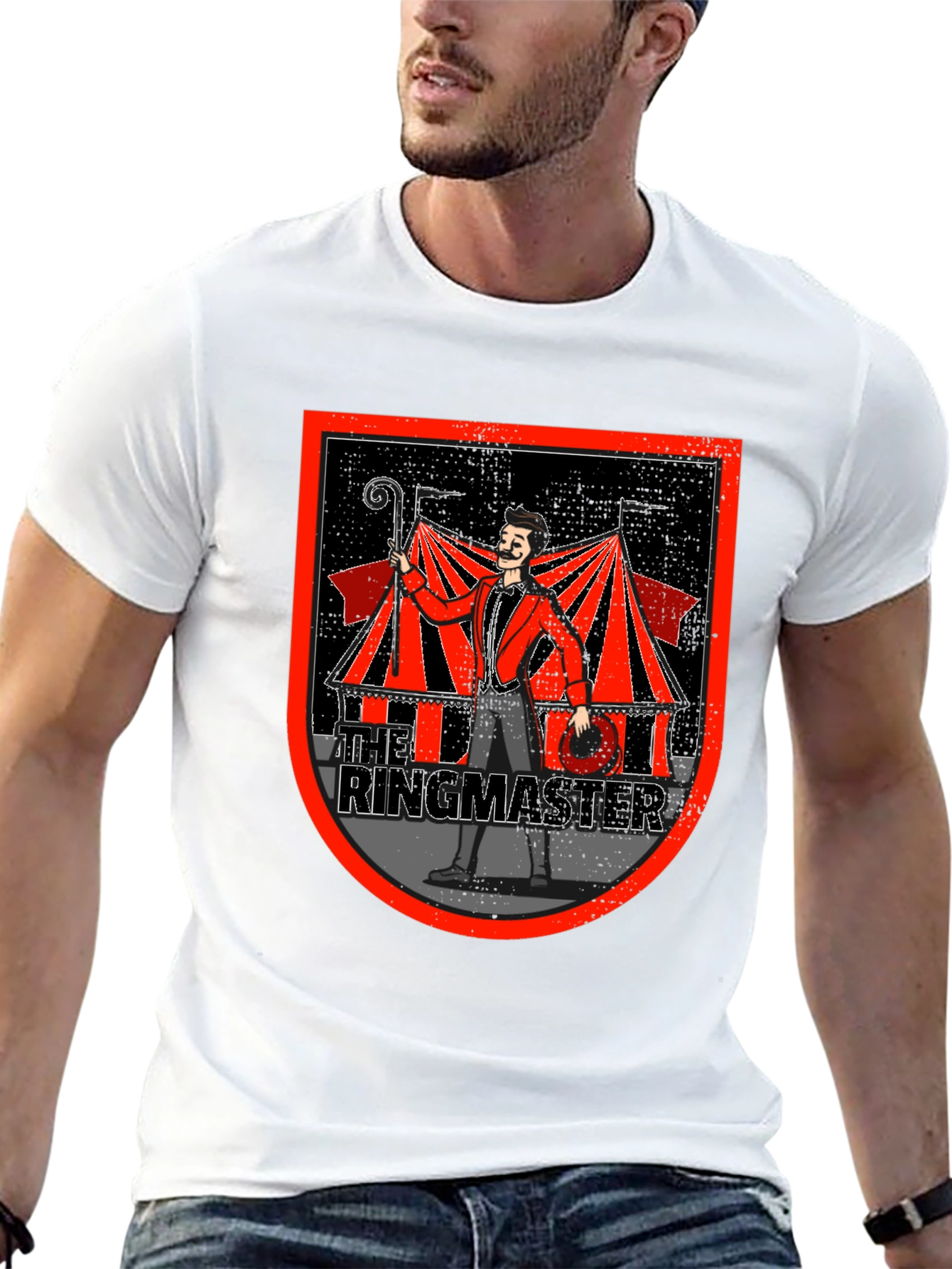 Ringmaster Graphic T-Shirt - Circus Theme Black Tee