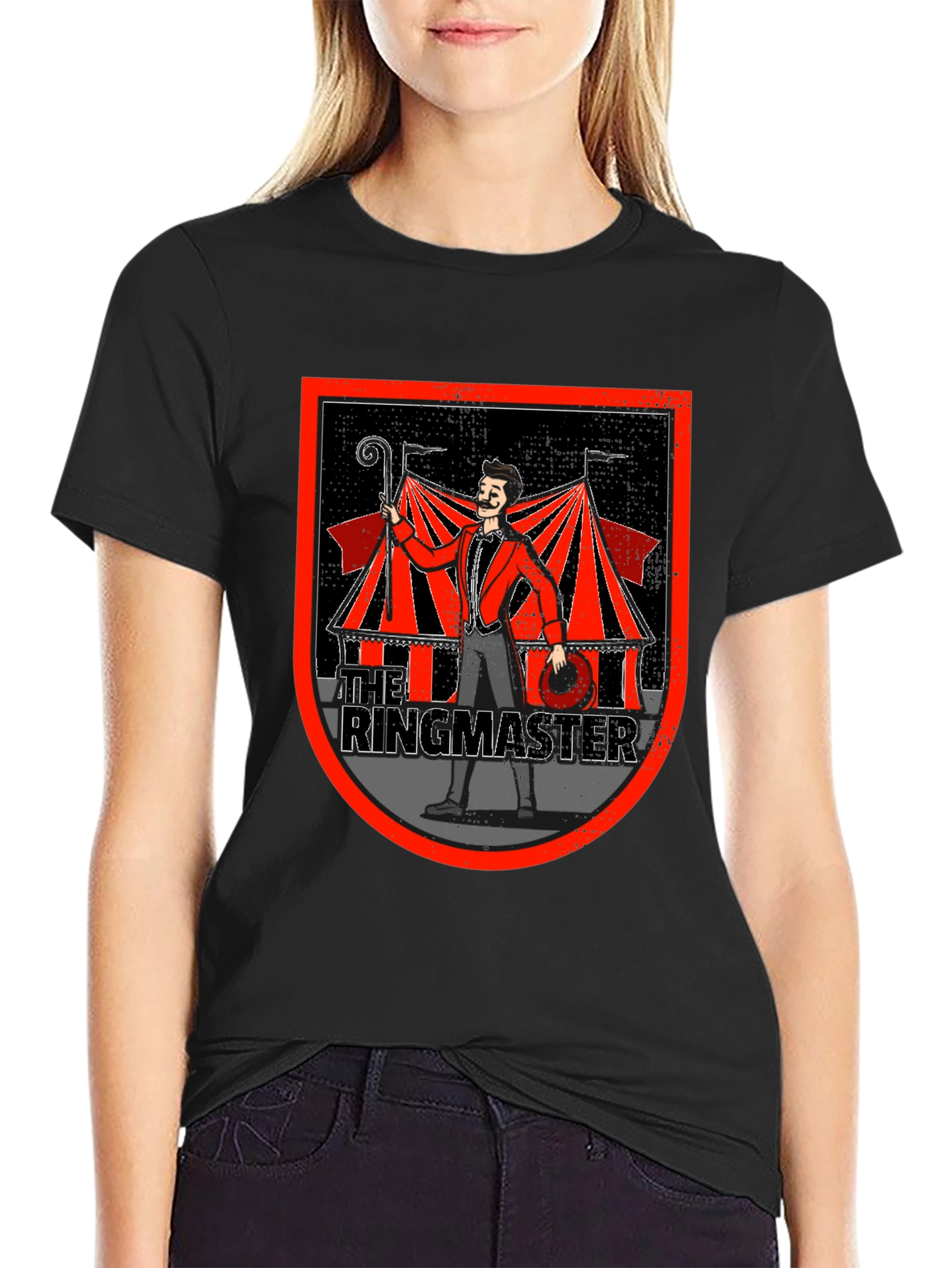 Ringmaster Graphic T-Shirt - Circus Theme Black Tee