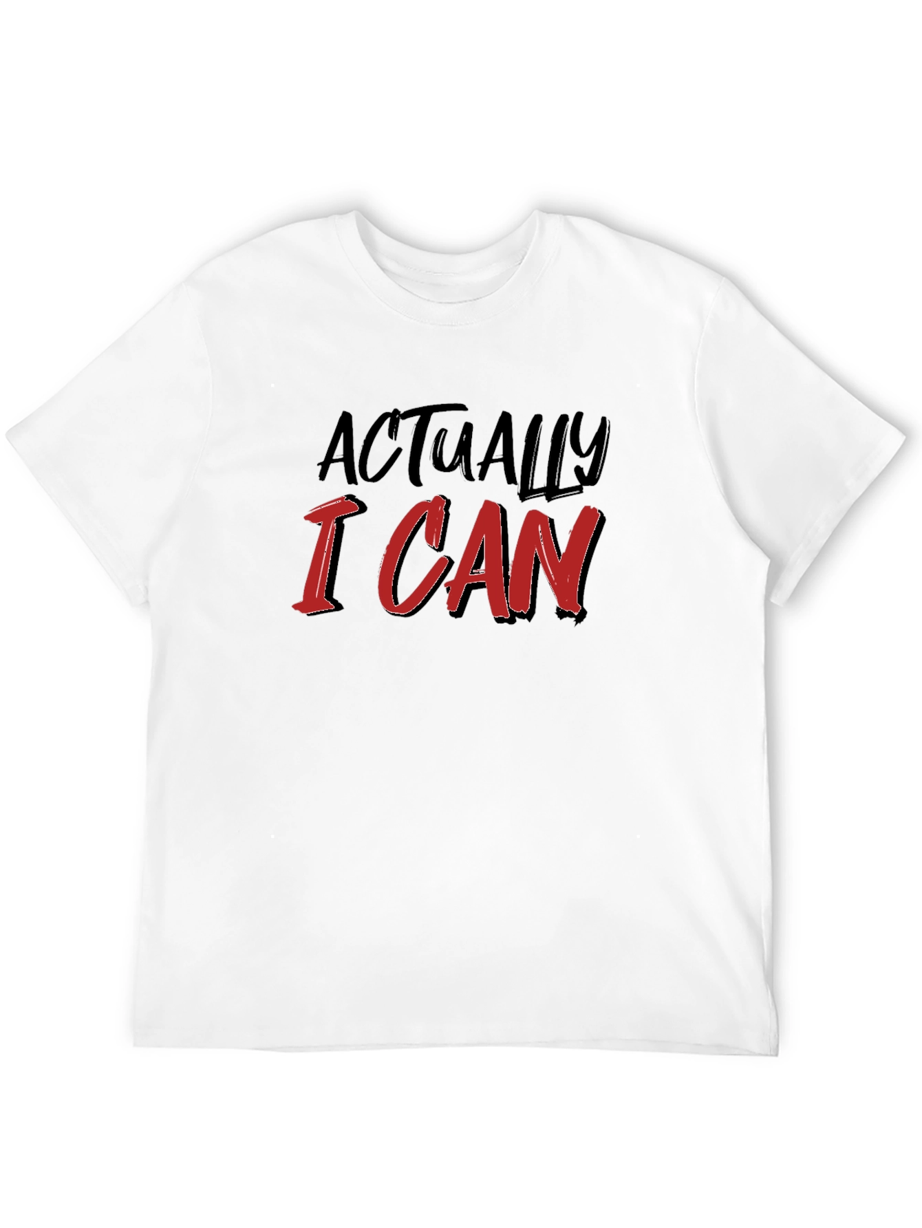 Actually I Can Black T-Shirt