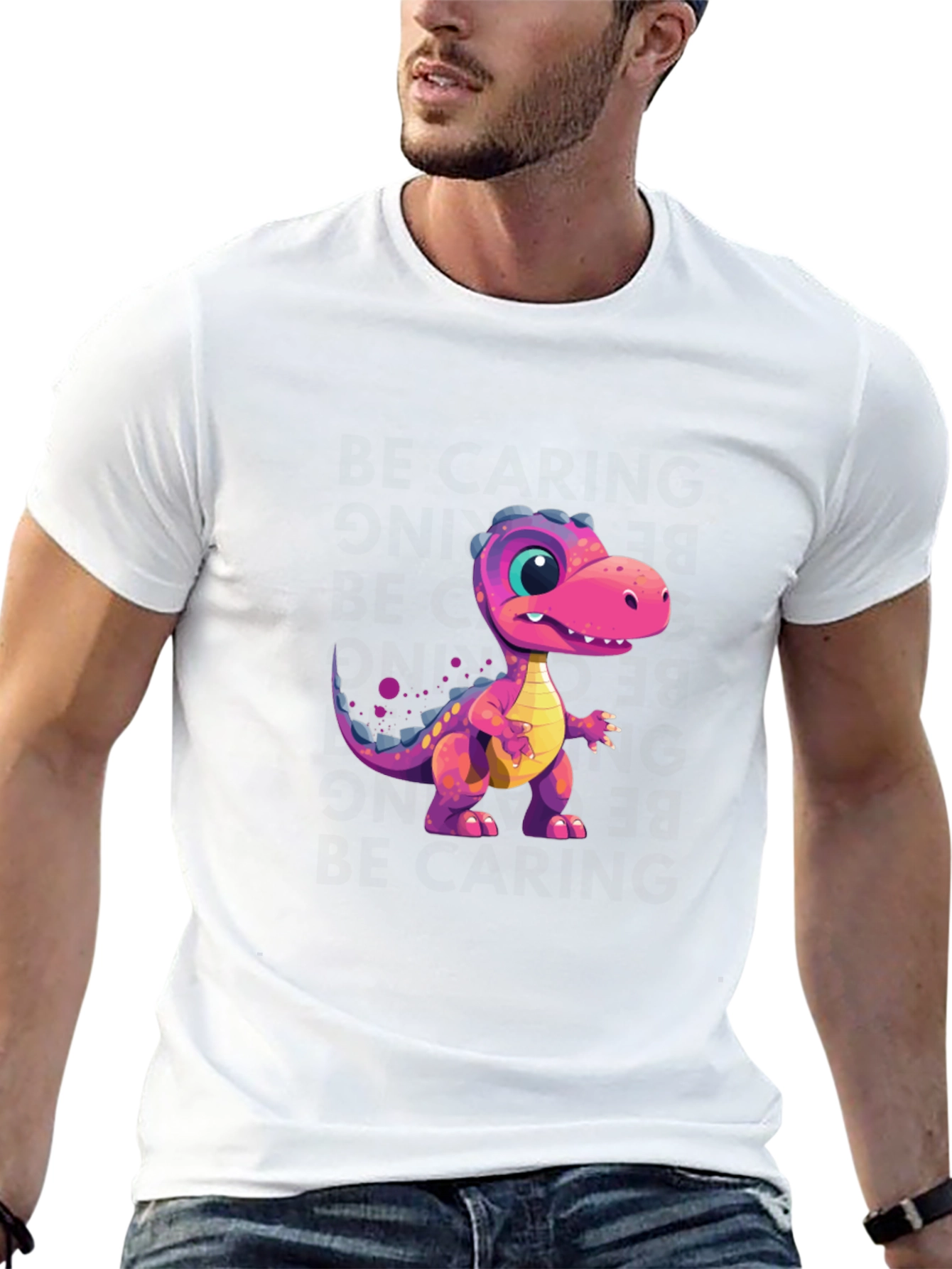 Dino Graphic Tee - Fun Cartoon Dinosaur Design