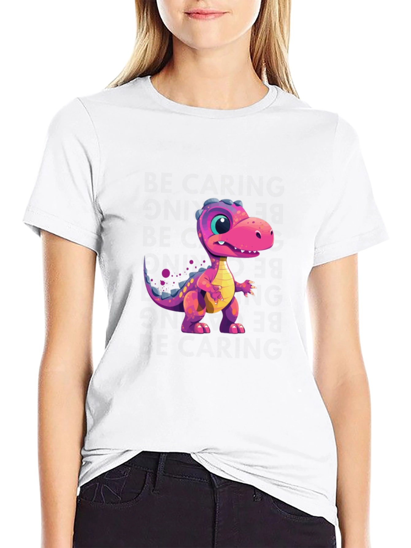 Dino Graphic Tee - Fun Cartoon Dinosaur Design